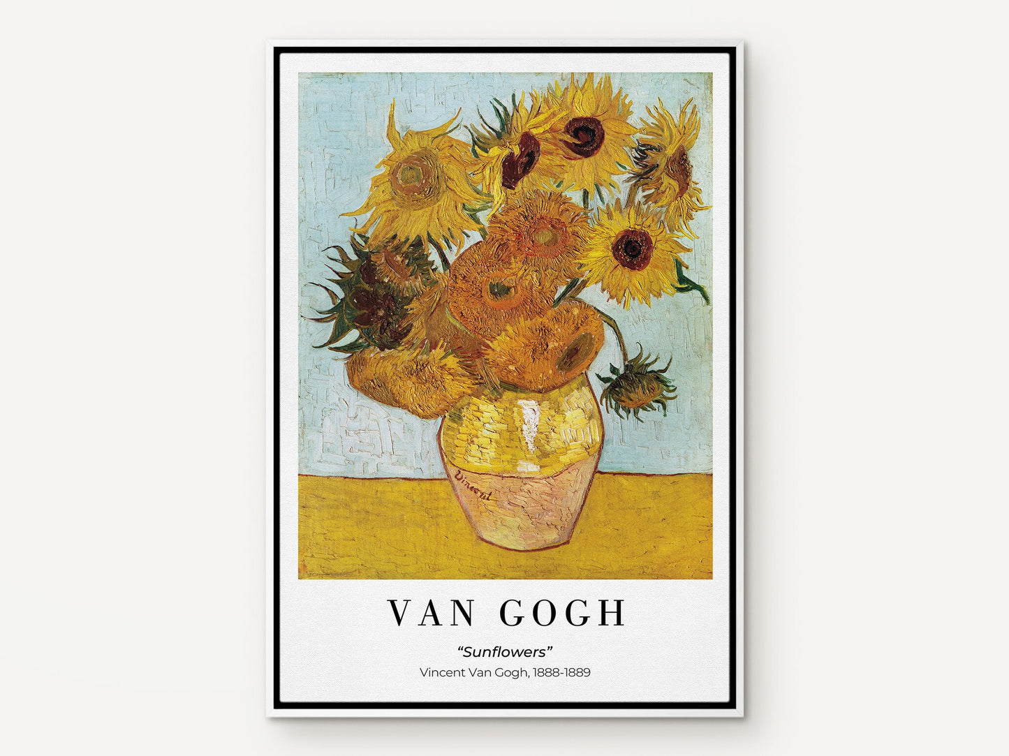 EasySuger Van Gogh Wall Art | Sunflowers | Framed Canvas Wall Art for living room and bedroom