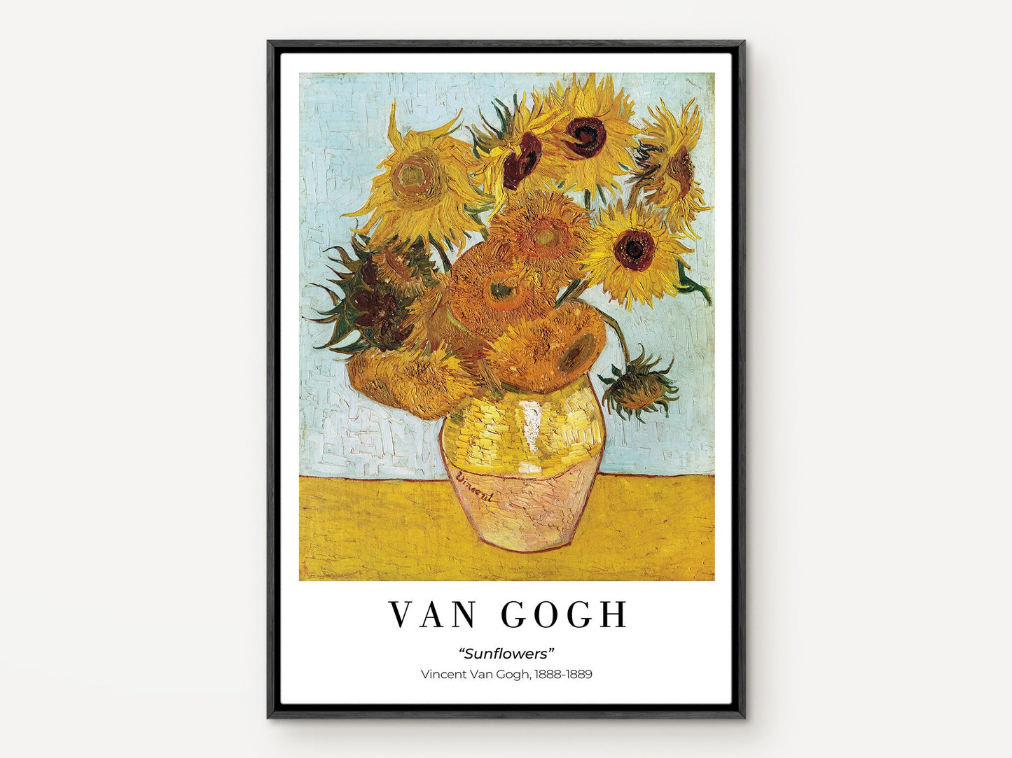 EasySuger Van Gogh Wall Art | Sunflowers | Framed Canvas Wall Art for living room and bedroom