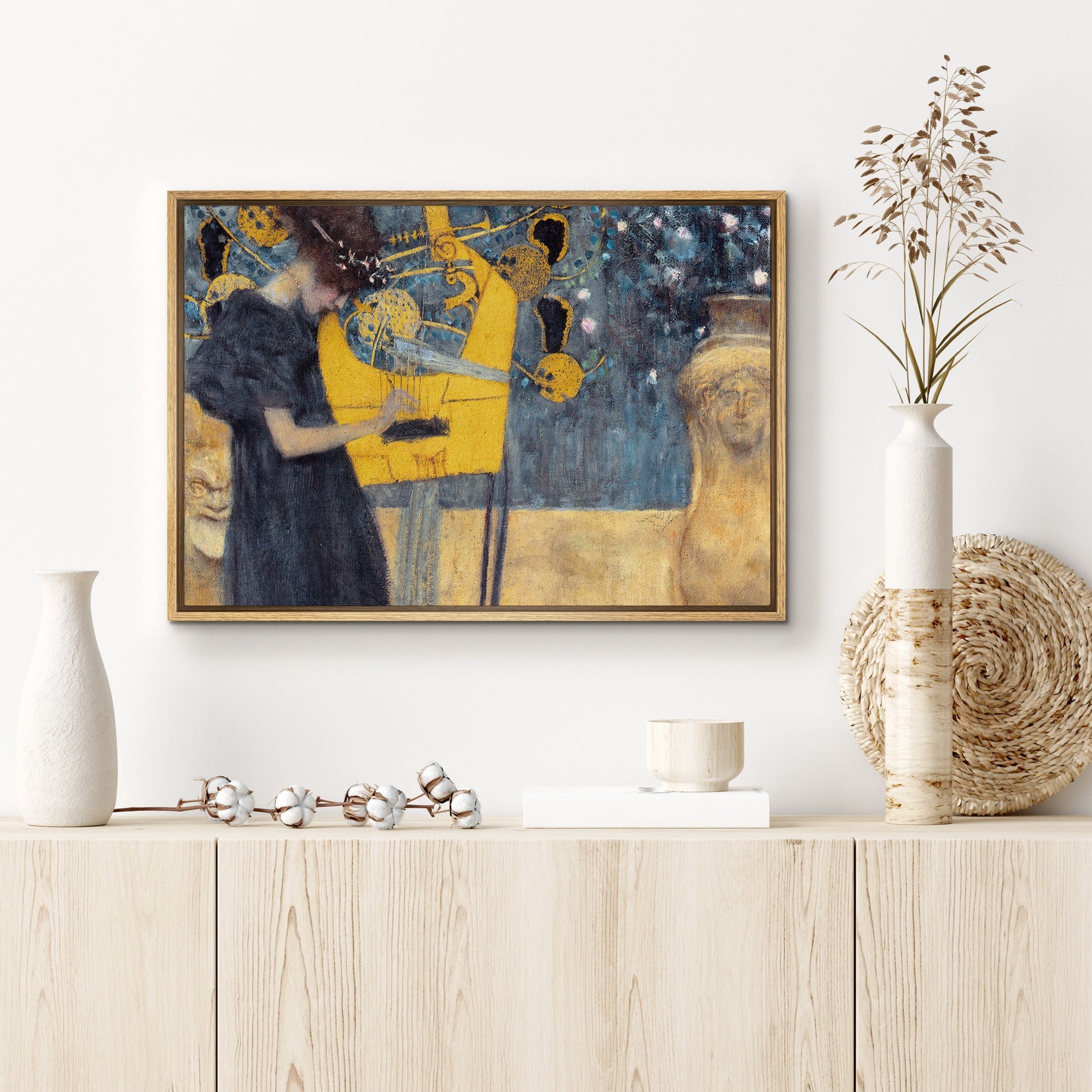 EasySuger Music I by Gustav Klimt | Framed Canvas Wall art