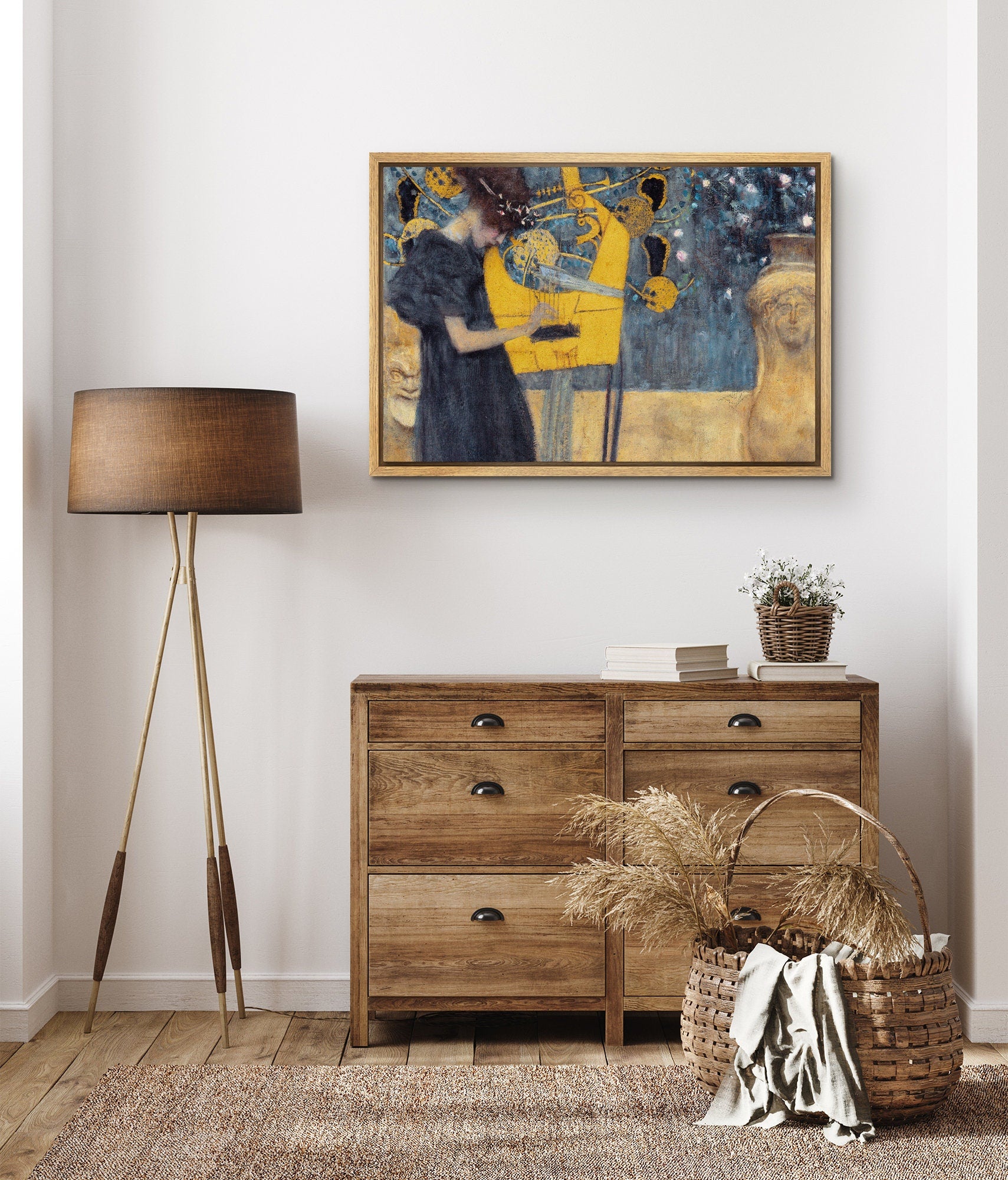 EasySuger Music I by Gustav Klimt | Framed Canvas Wall art