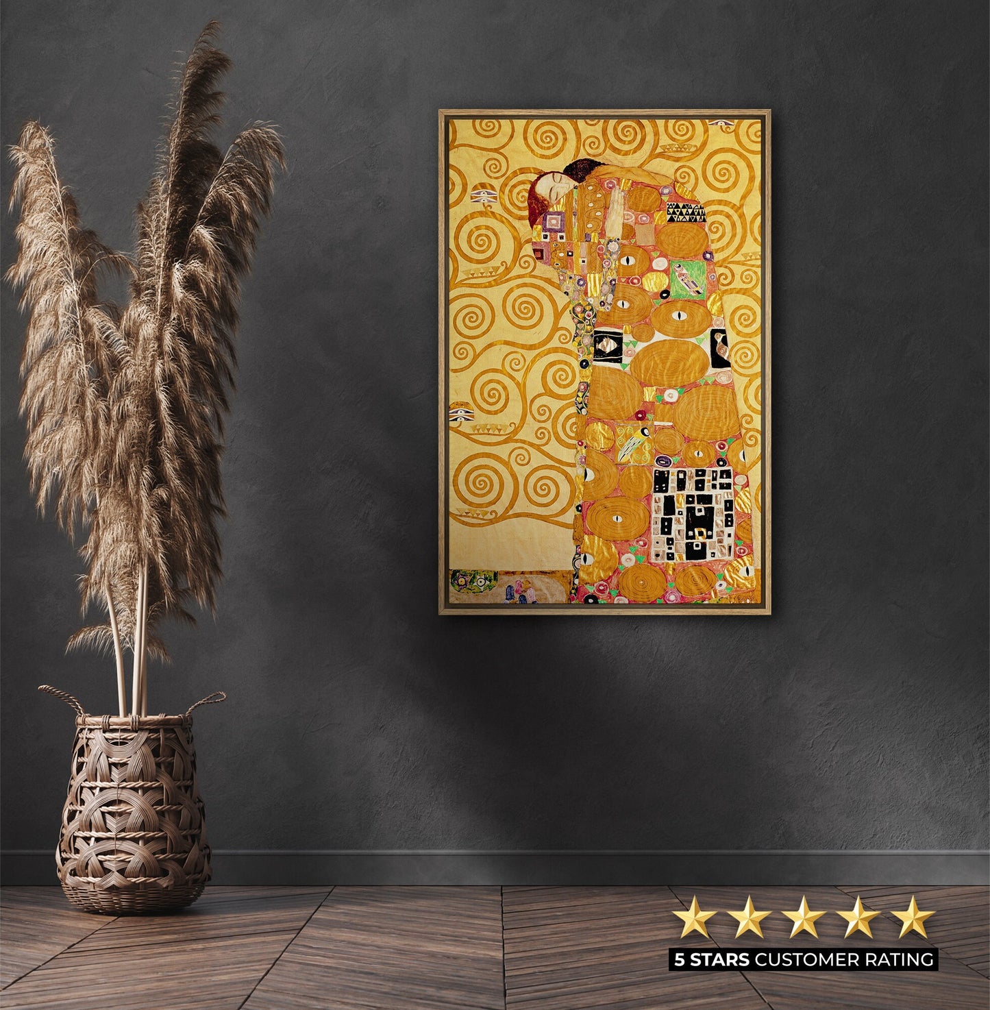 EasySuger The Tree of Life, Stoclet Frieze by Gustav Klimt | Framed Canvas Wall art