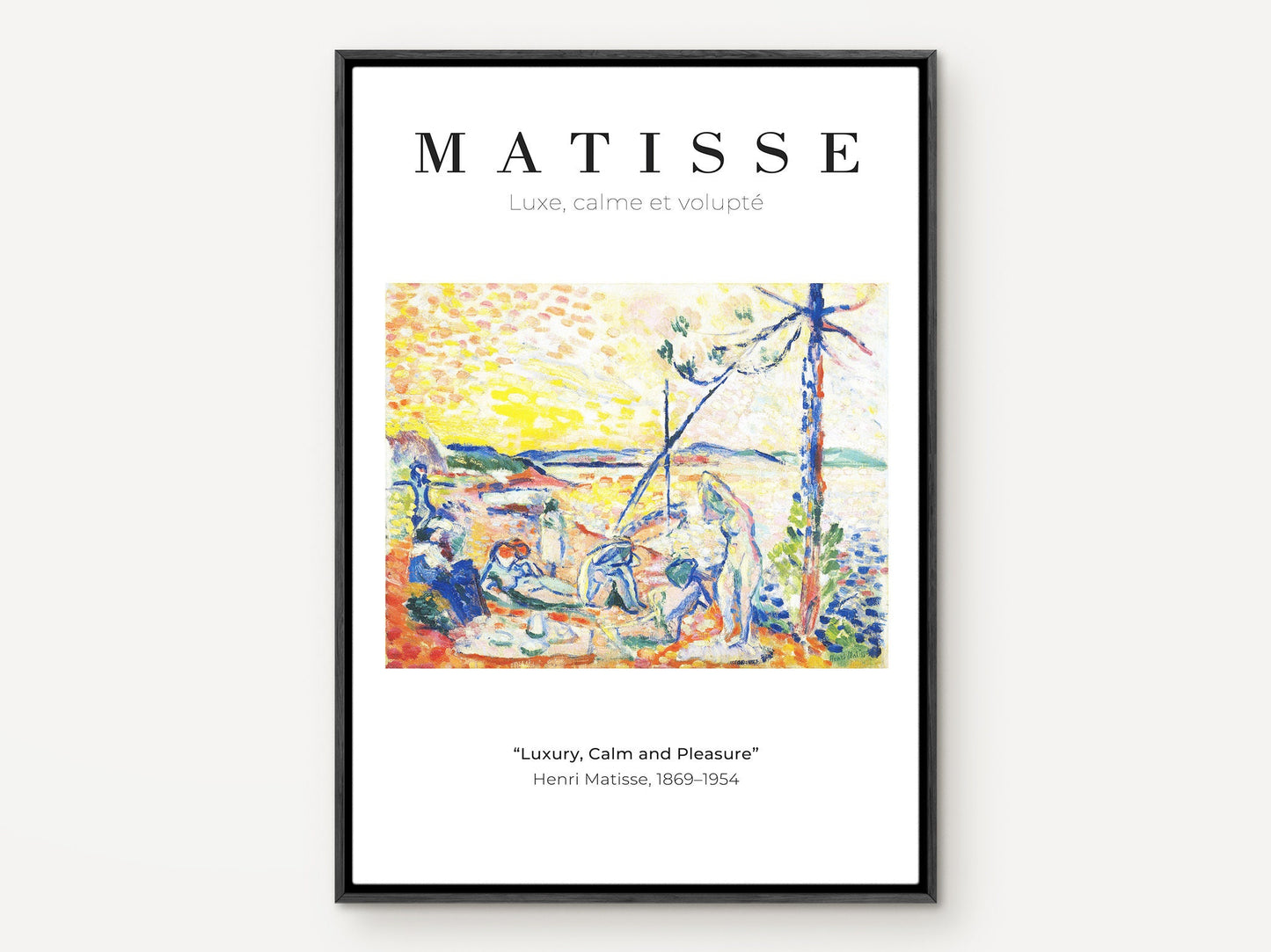 Matisse Wall art, Luxury, Calm and Pleasure, Framed canvas wall art, Modern art for bedroom, living room and dining room (with hanging kit)