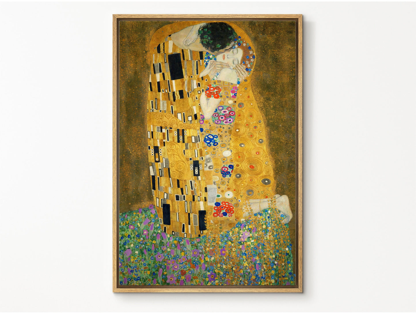 EasySuger The Kiss by Gustav Klimt | Framed Canvas Wall art