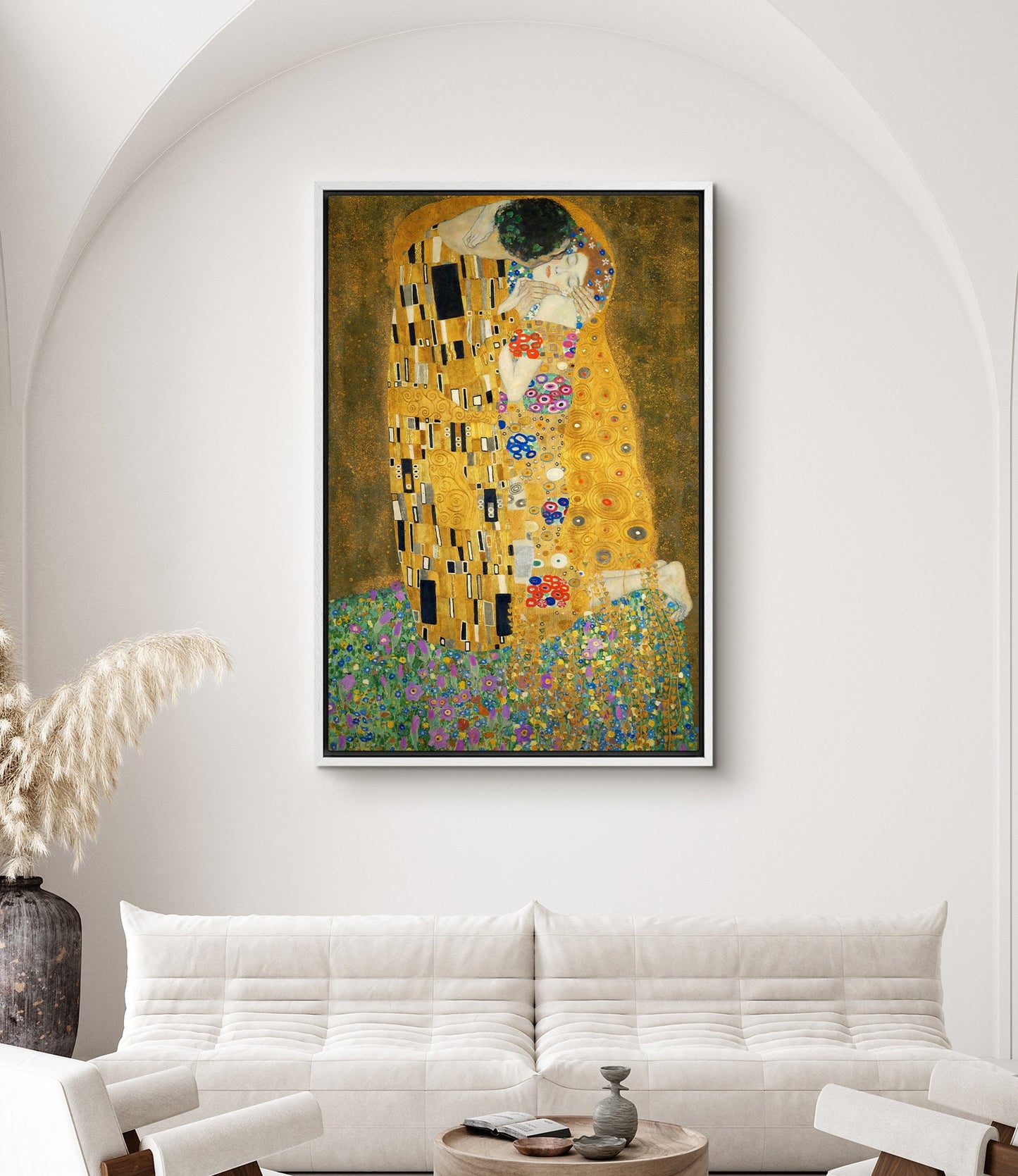 EasySuger The Kiss by Gustav Klimt | Framed Canvas Wall art