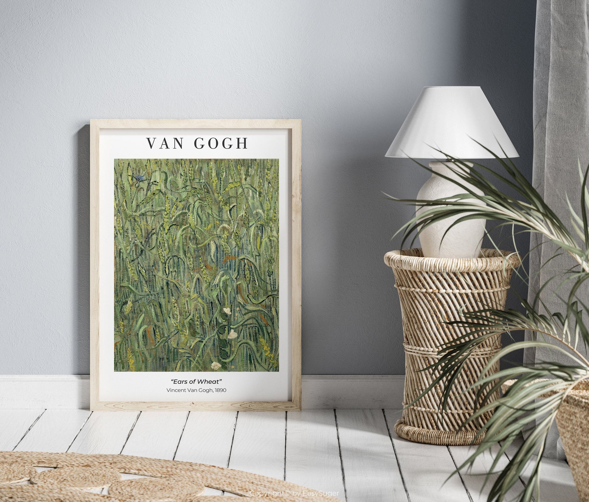 EasySuger Van Gogh Wall Art | Ears of Wheat | Framed Canvas Wall Art for living room and bedroom