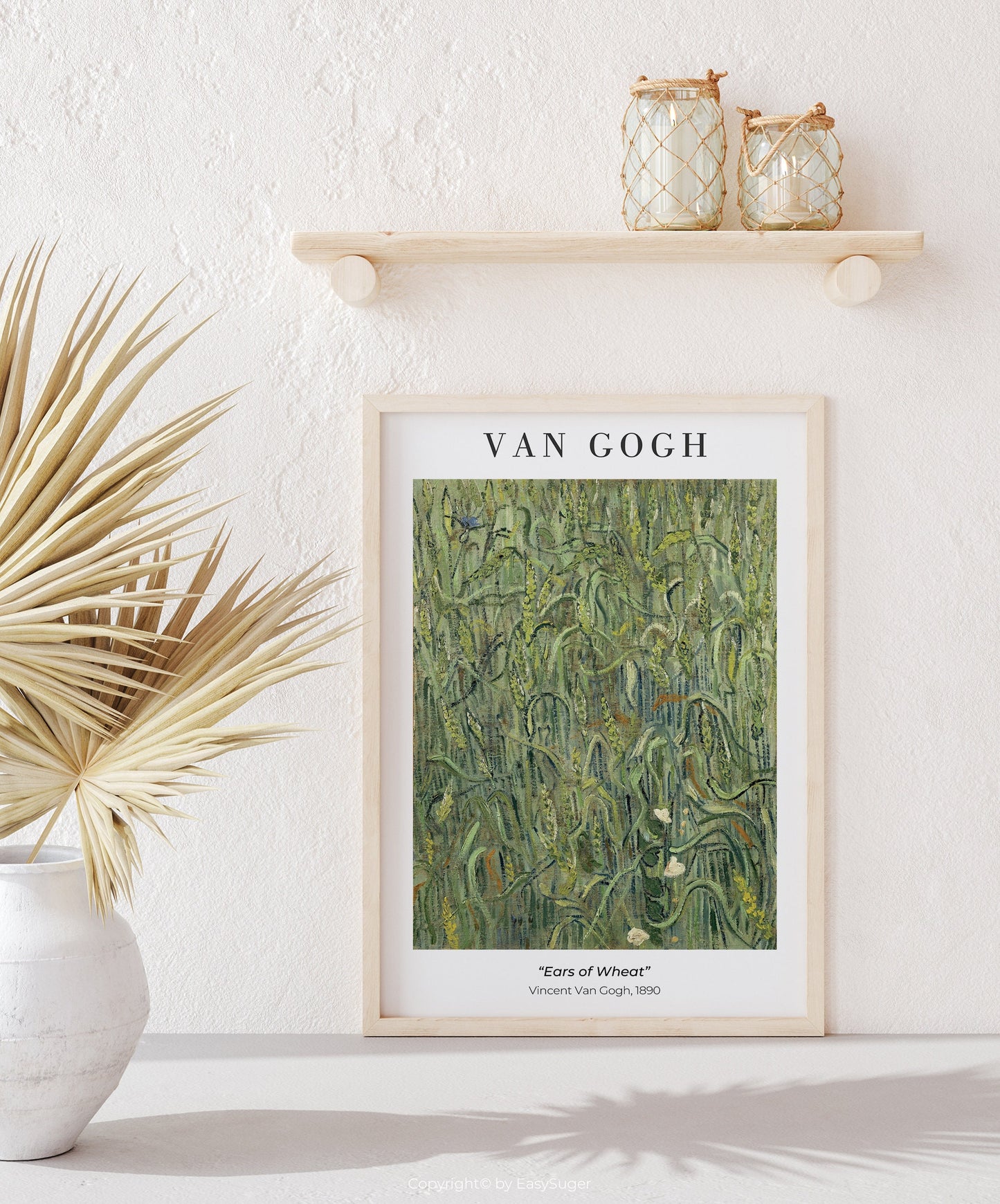 EasySuger Van Gogh Wall Art | Ears of Wheat | Framed Canvas Wall Art for living room and bedroom