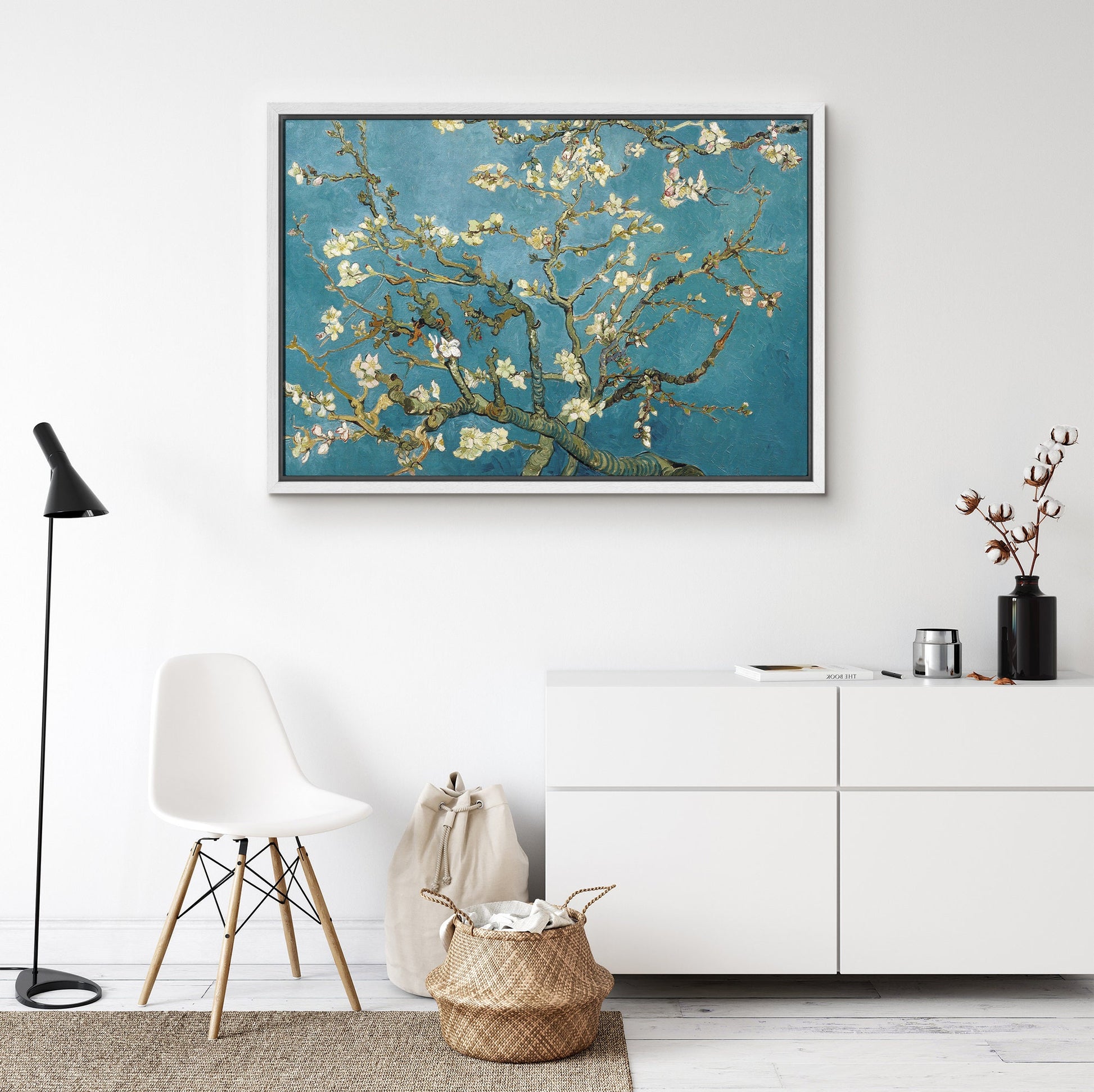 EasySuger Van Gogh Wall Art | Almond Blossoms | Framed Canvas Wall Art for living room and bedroom