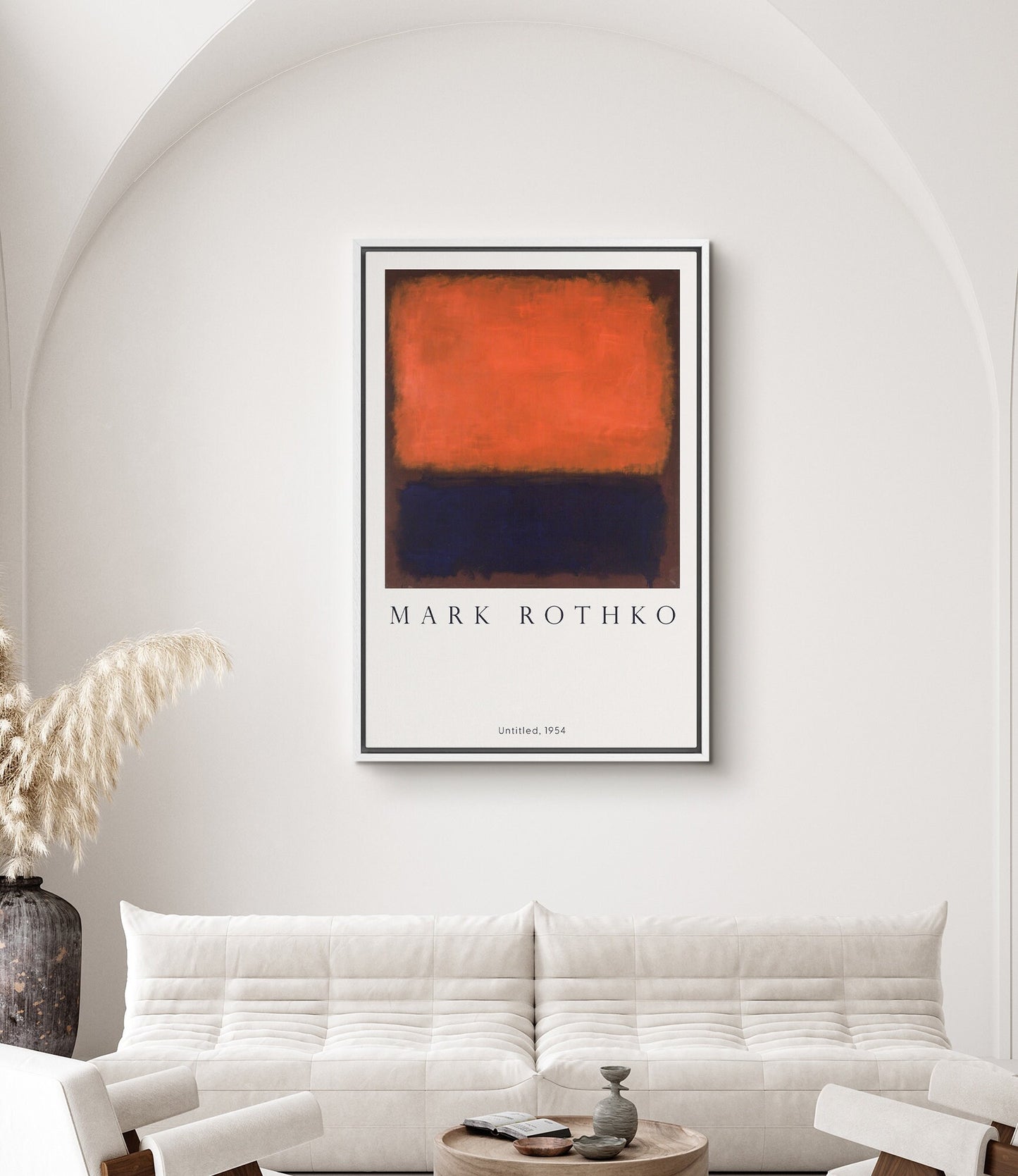 EasySuger Rothko Wall art, Untitled, Framed canvas wall art, Modern art for bedroom, living room and dining room (with hanging kit)