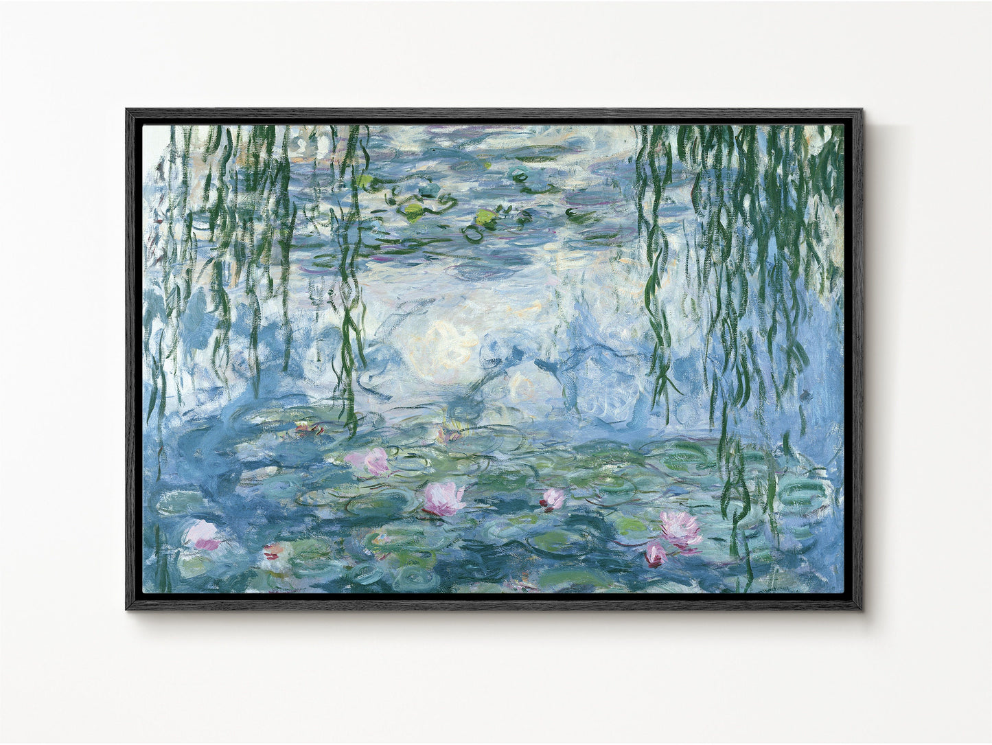 EasySuger Claude Monet Wall Art | Water Lilies | Framed Canvas Wall Art with hanging kit