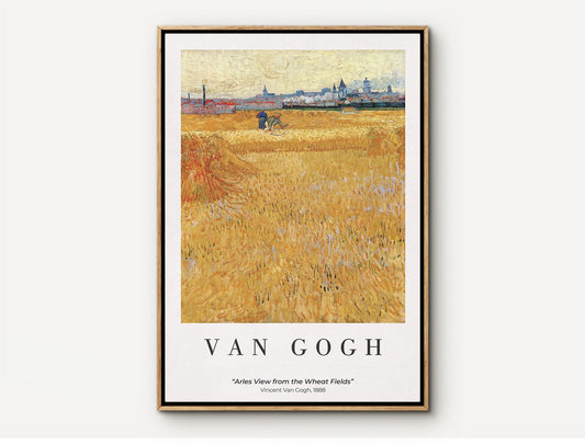 EasySuger Van Gogh Wall Art | Arles View from the Wheat Fields | Framed Canvas Wall Art for living room and bedroom