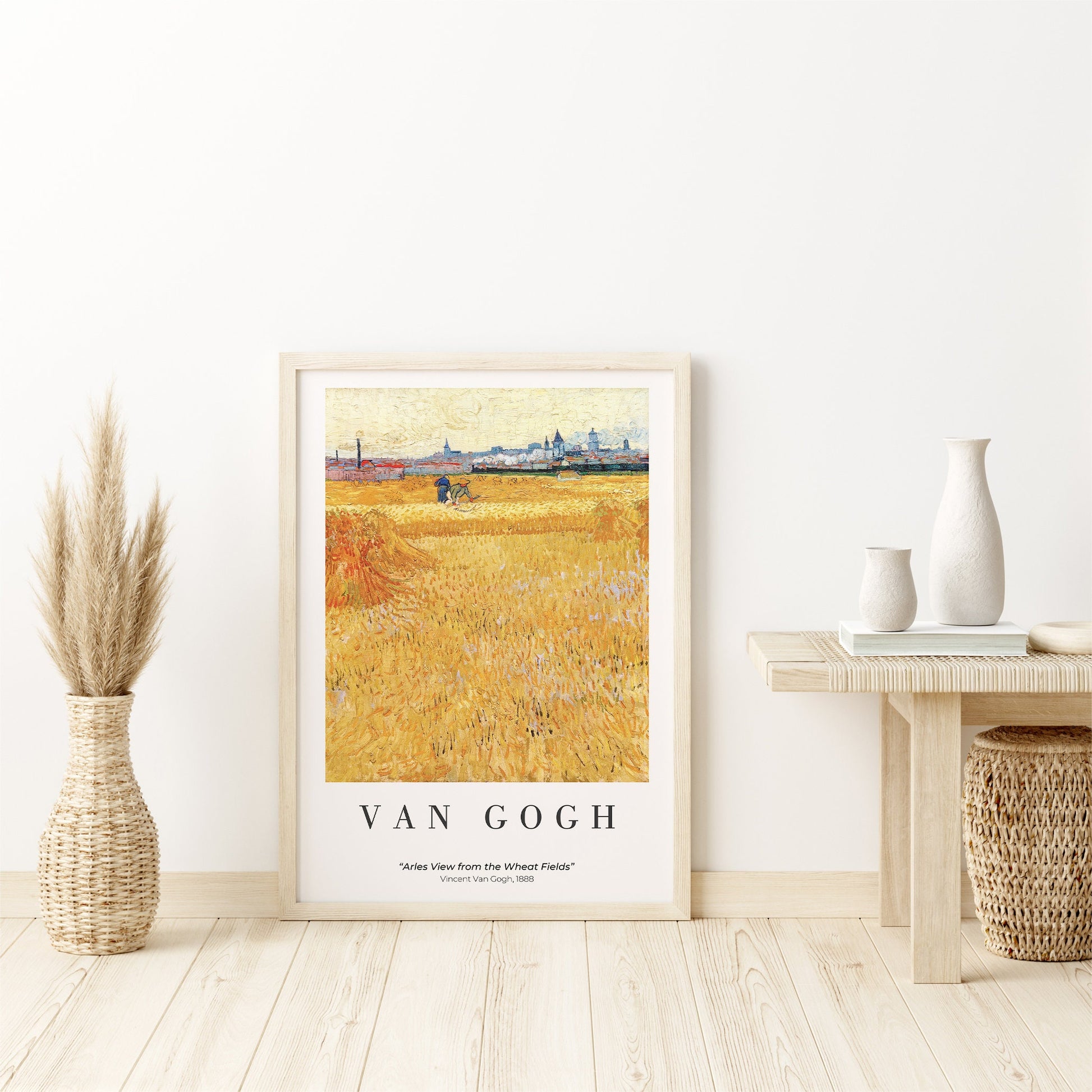 EasySuger Van Gogh Wall Art | Arles View from the Wheat Fields | Framed Canvas Wall Art for living room and bedroom