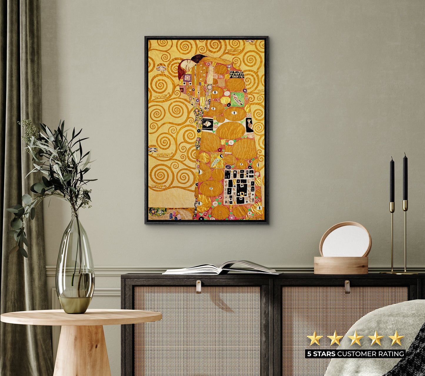 EasySuger The Tree of Life, Stoclet Frieze by Gustav Klimt | Framed Canvas Wall art