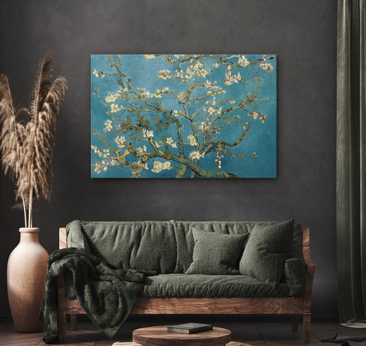 EasySuger Van Gogh Wall Art | Almond Blossoms | Framed Canvas Wall Art for living room and bedroom