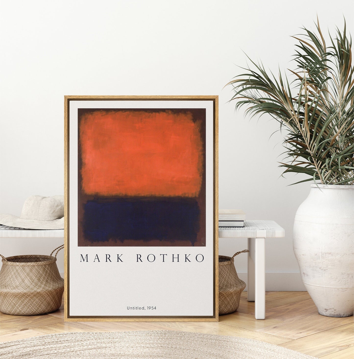 EasySuger Rothko Wall art, Untitled, Framed canvas wall art, Modern art for bedroom, living room and dining room (with hanging kit)