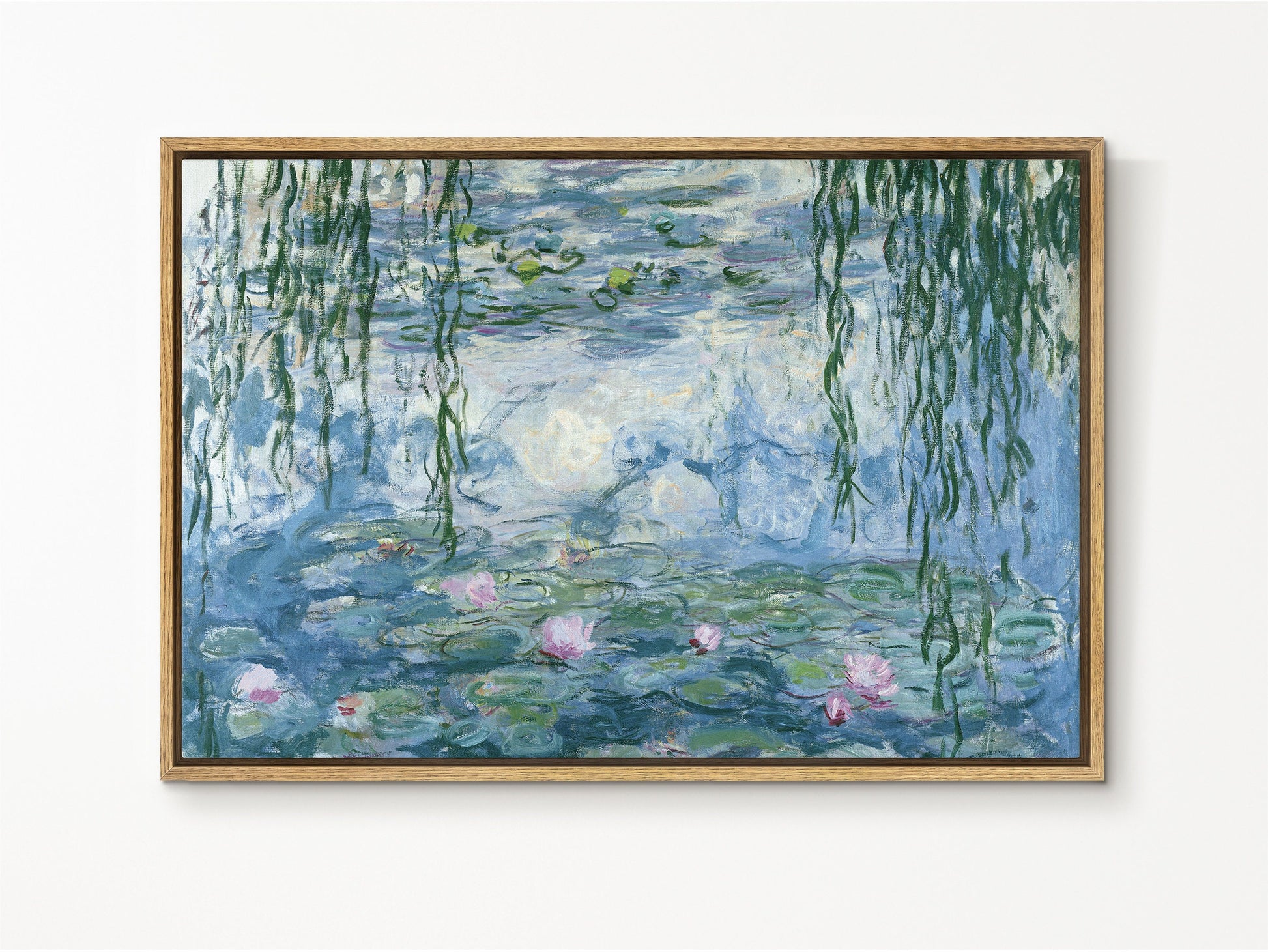 EasySuger Claude Monet Wall Art | Water Lilies | Framed Canvas Wall Art with hanging kit