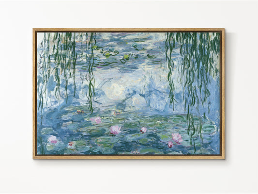 EasySuger Claude Monet Wall Art | Water Lilies | Framed Canvas Wall Art with hanging kit