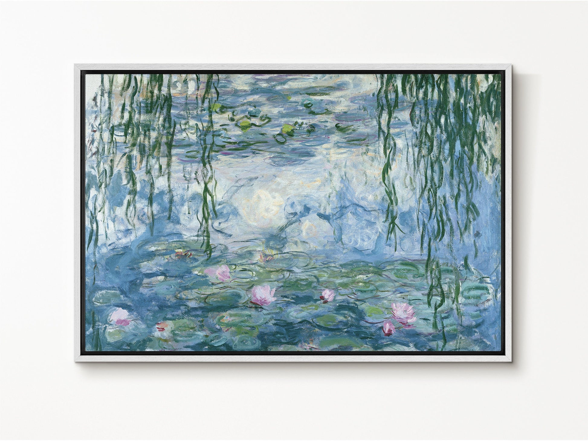 EasySuger Claude Monet Wall Art | Water Lilies | Framed Canvas Wall Art with hanging kit