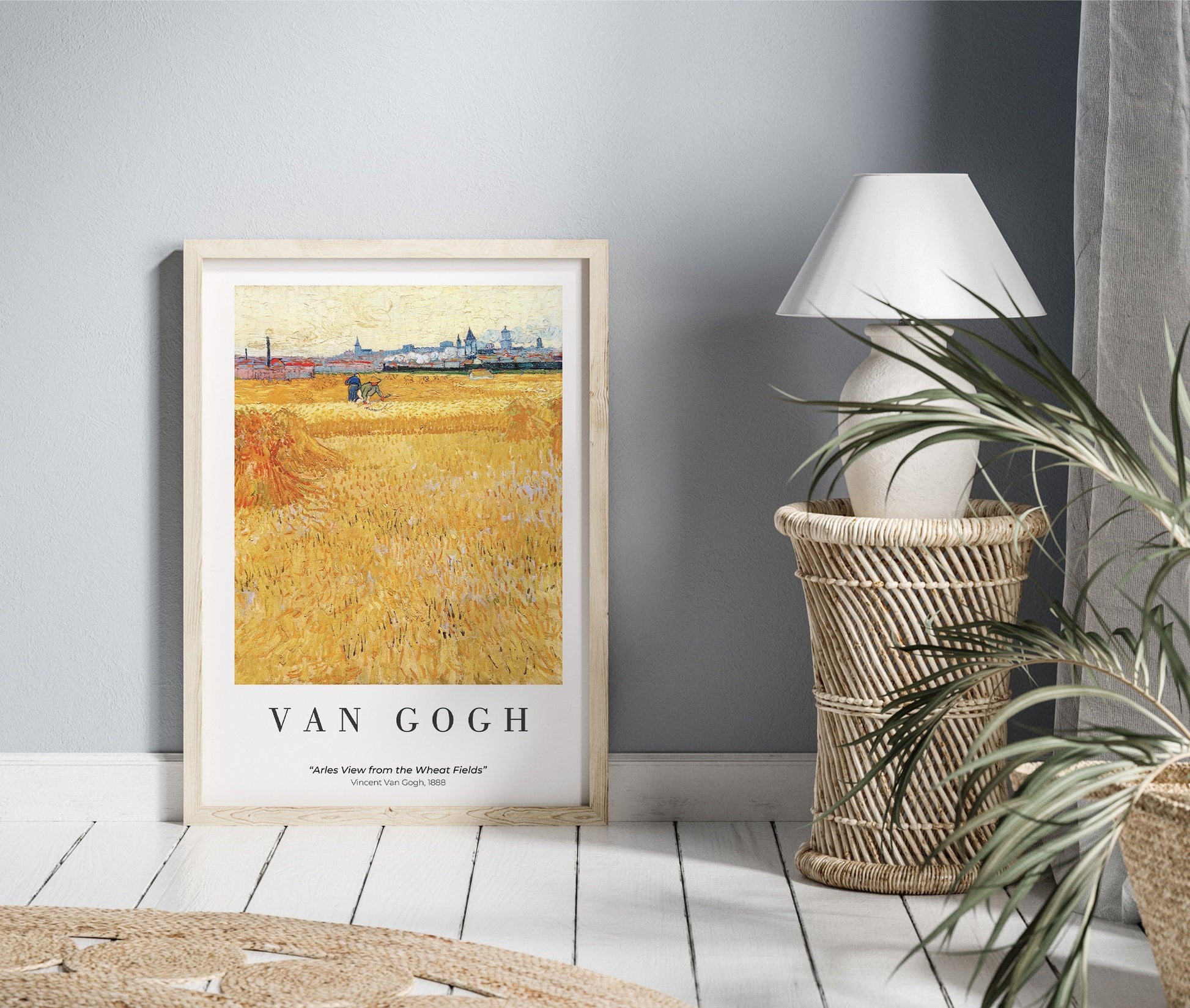 EasySuger Van Gogh Wall Art | Arles View from the Wheat Fields | Framed Canvas Wall Art for living room and bedroom