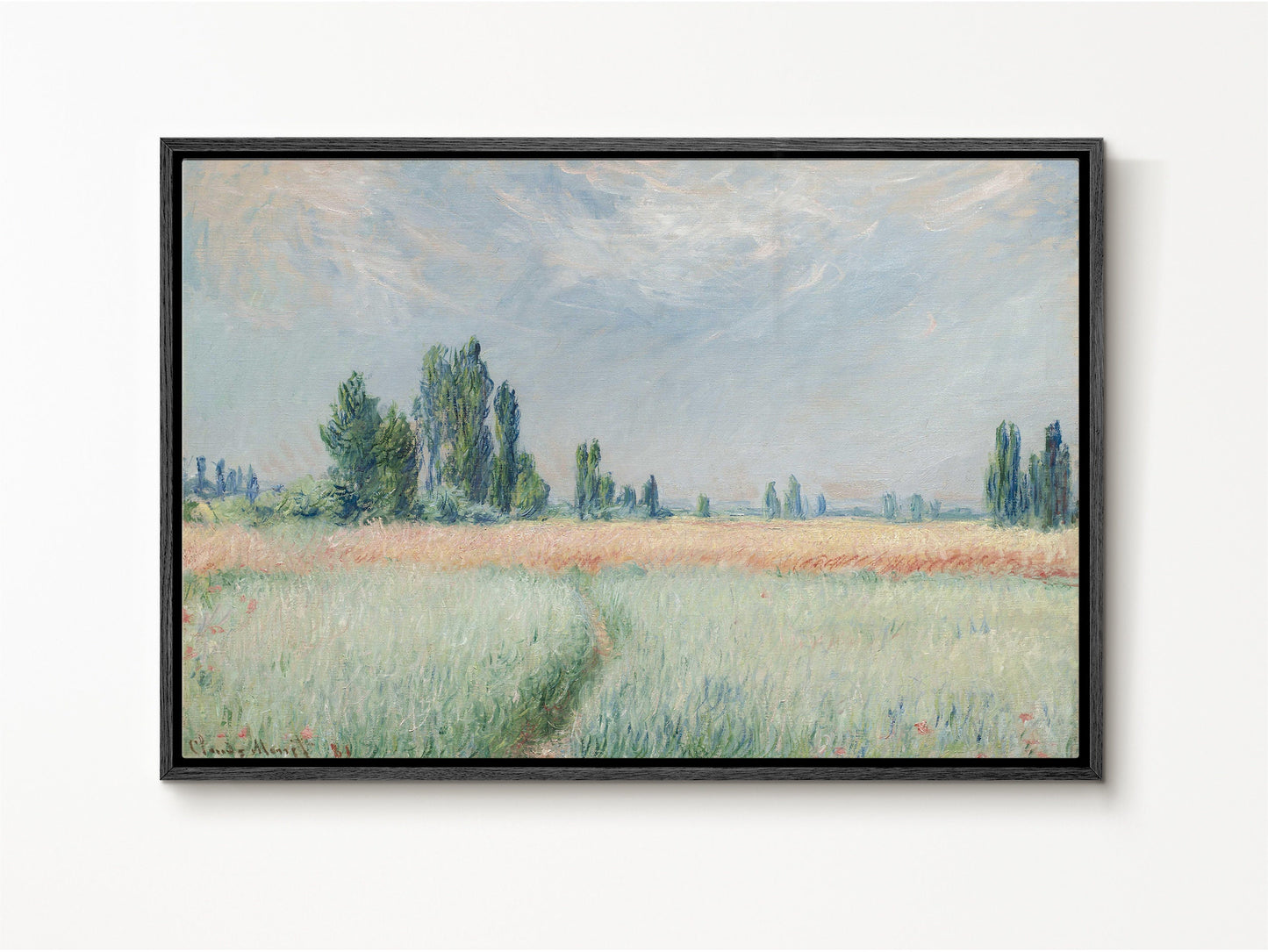 EasySuger Claude Monet Wall Art | The Cornfield | Framed Canvas Wall Art with hanging kit