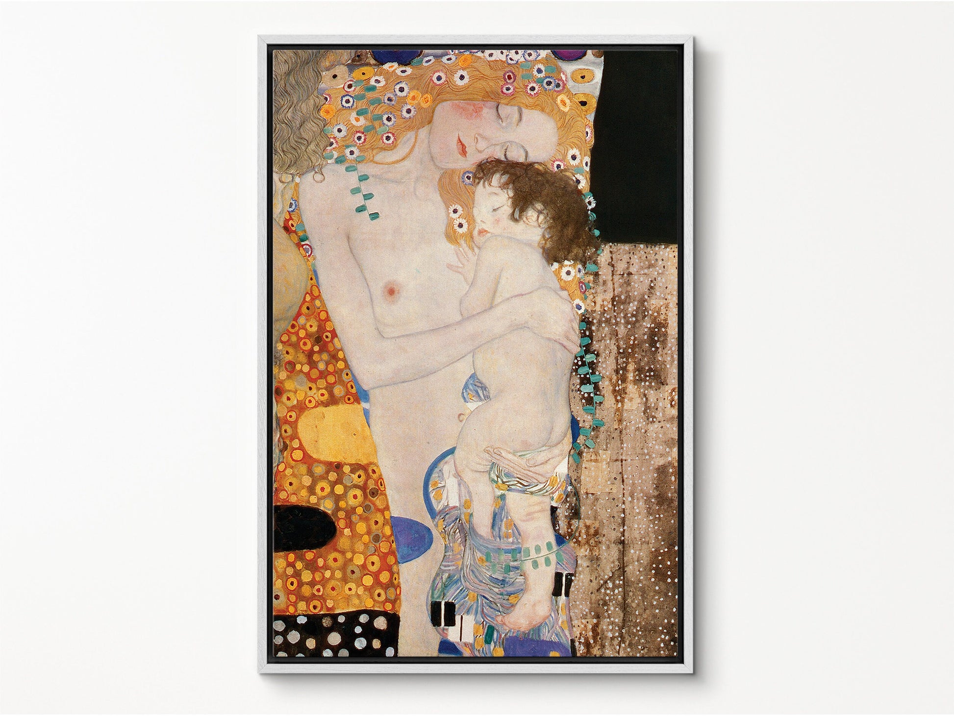 EasySuger Framed Wall Art, The Three Ages of Woman, 1905 by Gustav Klimt | Framed Canvas Wall art