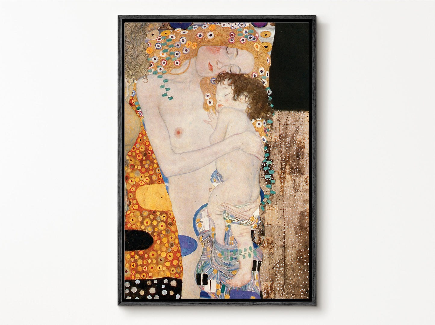 EasySuger Framed Wall Art, The Three Ages of Woman, 1905 by Gustav Klimt | Framed Canvas Wall art