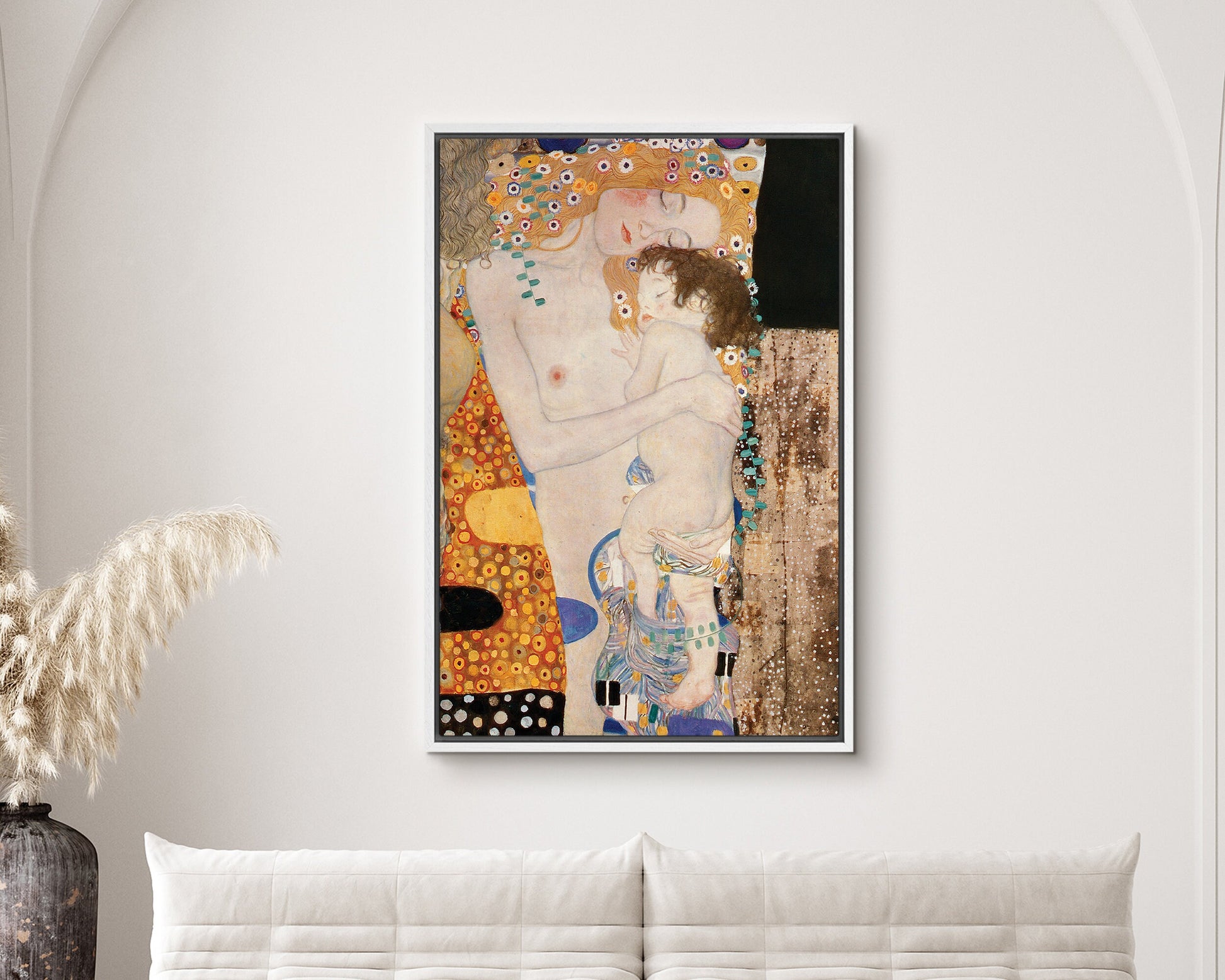 EasySuger Framed Wall Art, The Three Ages of Woman, 1905 by Gustav Klimt | Framed Canvas Wall art