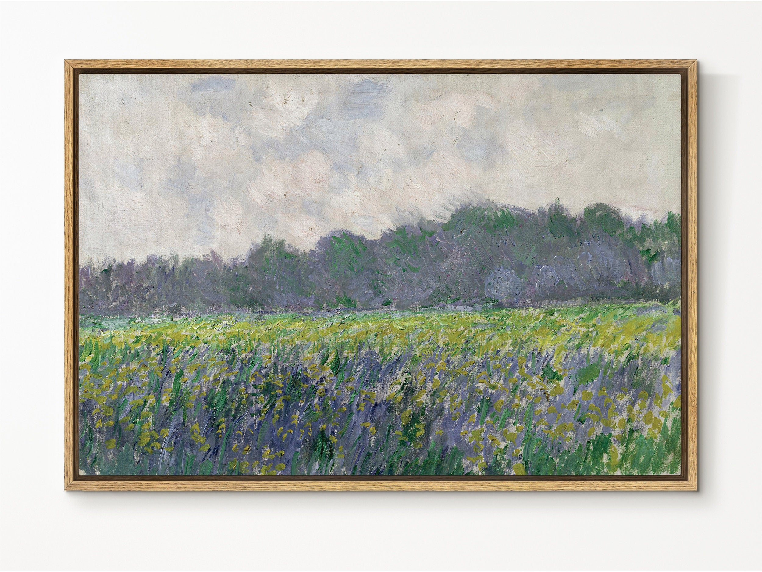 EasySuger Claude Monet Wall Art | Field of Yellow Irises at Giverny, 1