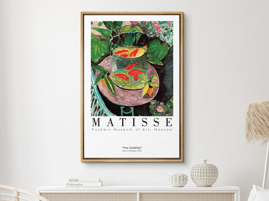Henri Matisse The Goldfish, Matisse canvas wall art, Modern framed wall art for bedroom, living room and dining room (with hanging kit)