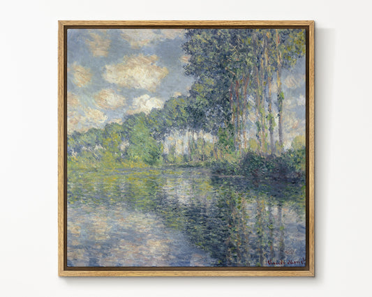 EasySuger Claude Monet Wall Art | Poplars on the Epte, 1891 | Framed Canvas Wall Art with hanging kit