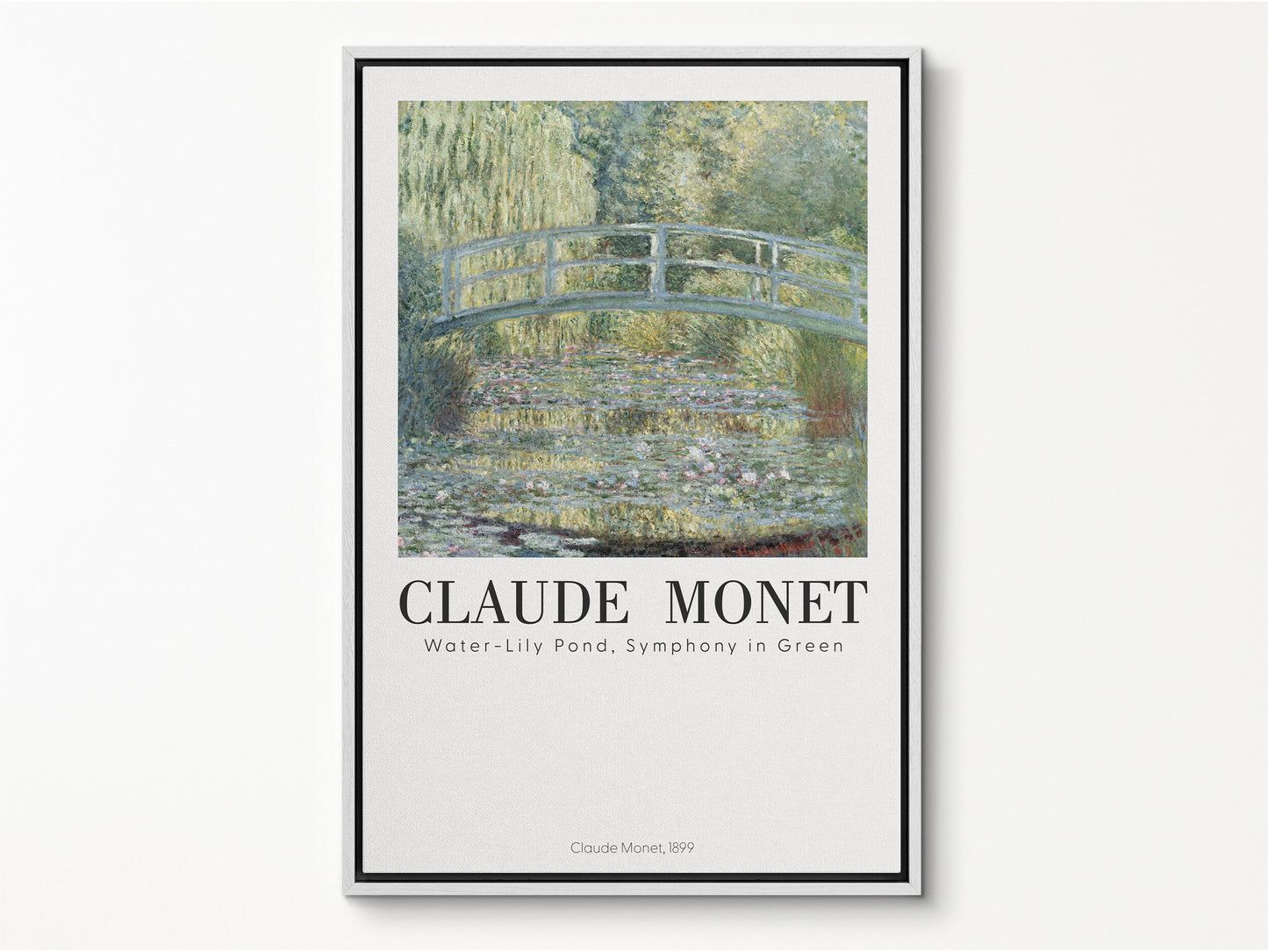 EasySuger Claude Monet Wall Art | Water-Lily Pond, Symphony in Green, 1899 | Framed Canvas Wall Art with hanging kit