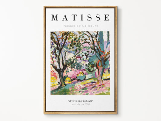 Henri Matisse landscape at collioure, Matisse canvas wall art, Modern framed art for bedroom, living room and dining room (with hanging kit)