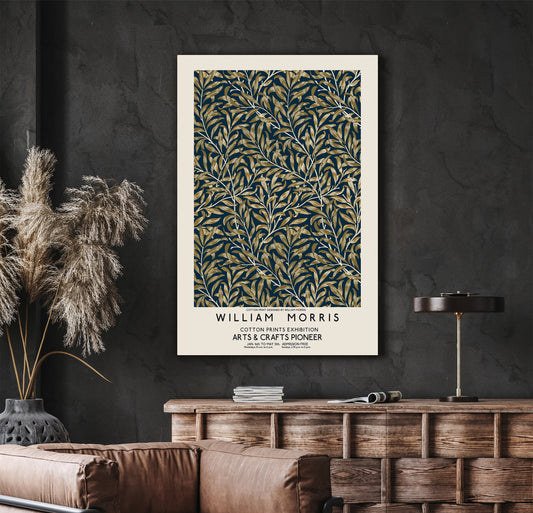 SouthandArt Modern Wall art, William Morris Framed Canvas Art print with hanging kit