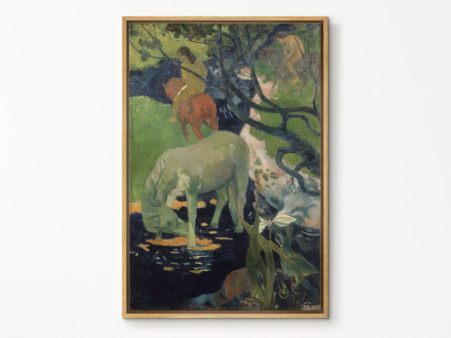 EasySuger Paul Gauguin Wall Art | The White Horse, 1898 | Framed Canvas Wall Art for living room and bedroom