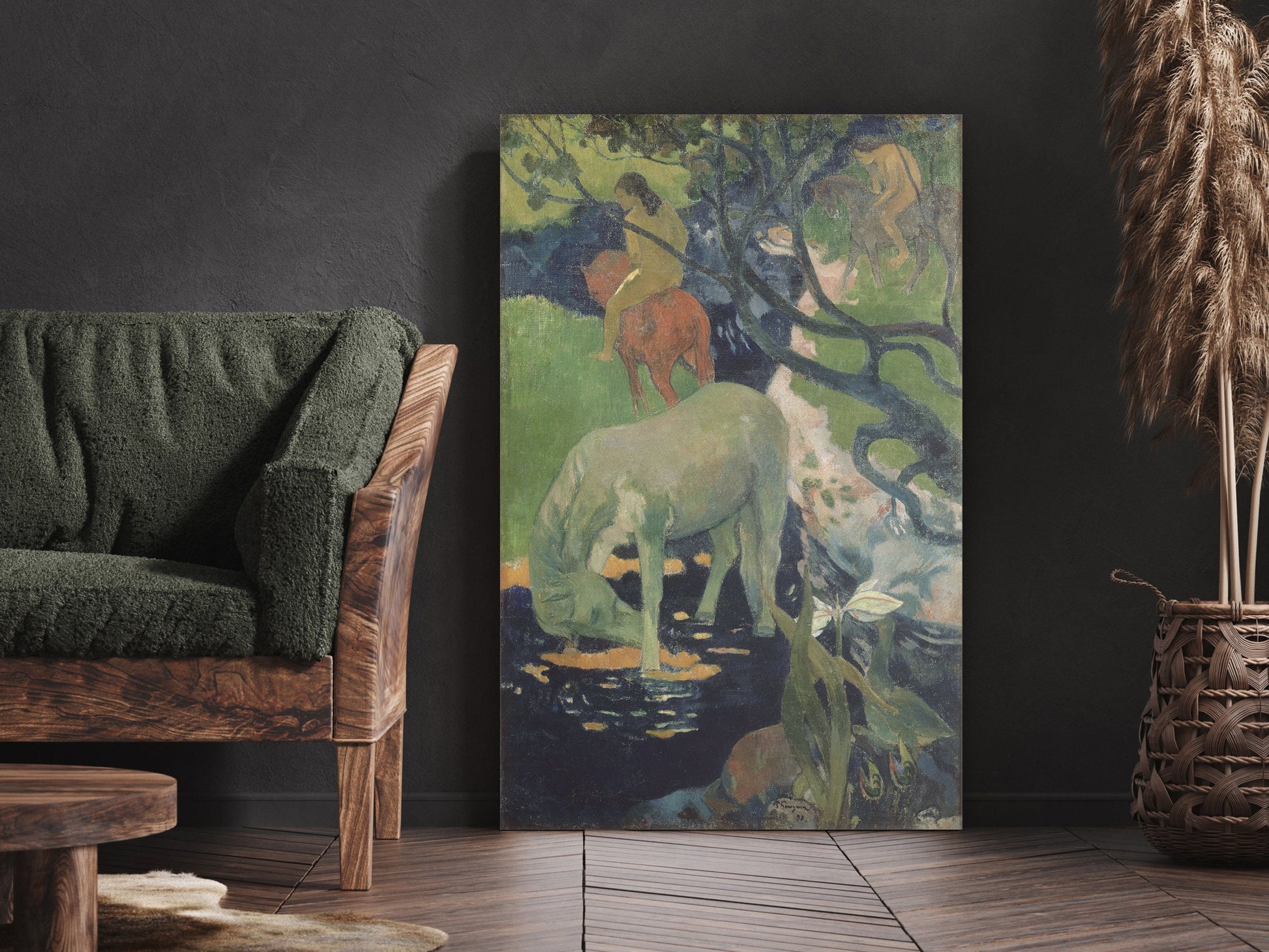 EasySuger Paul Gauguin Wall Art | The White Horse, 1898 | Framed Canvas Wall Art for living room and bedroom