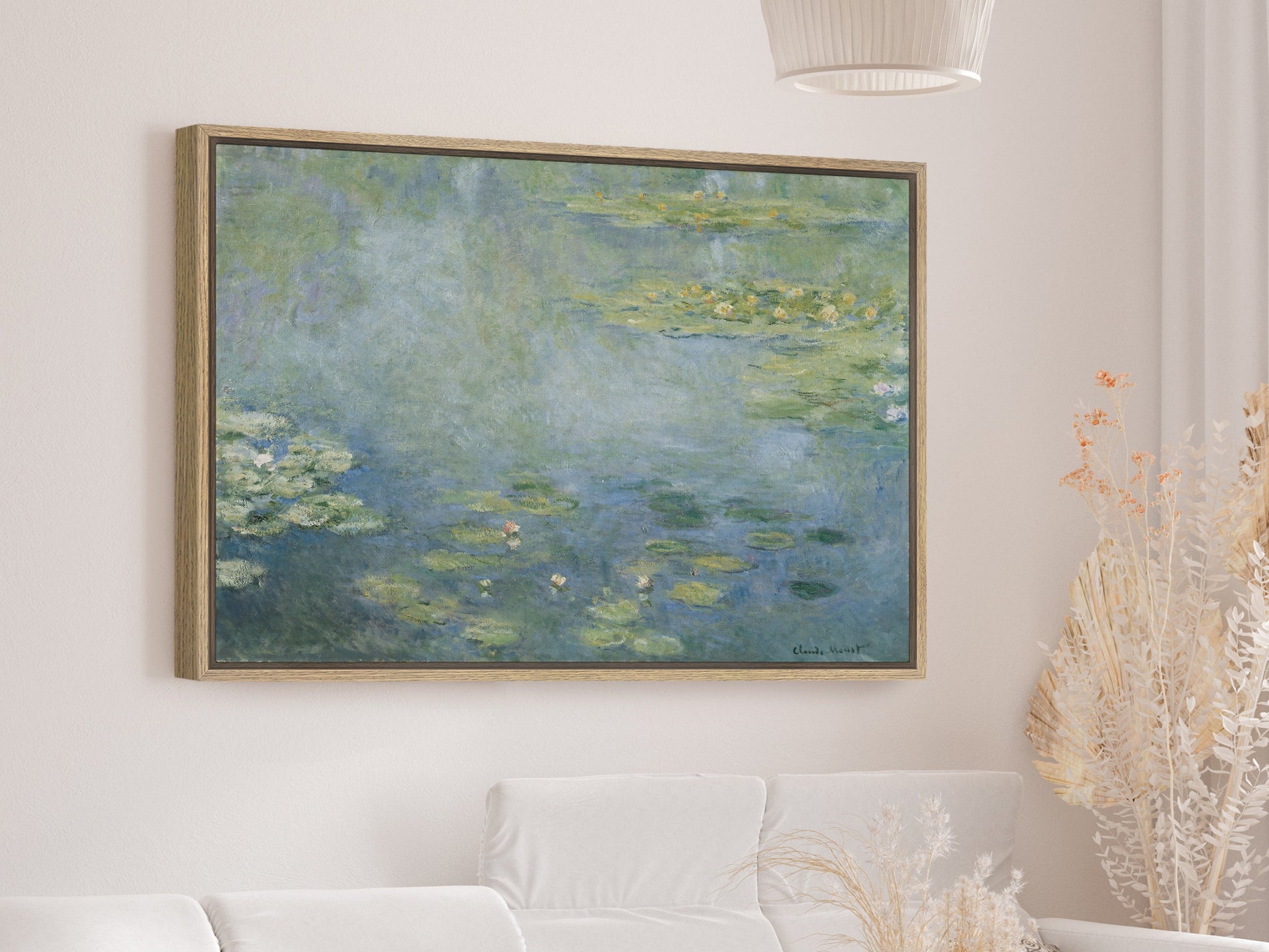 EasySuger Claude Monet Framed Canvas Print | Water Lilies, 1840-1926