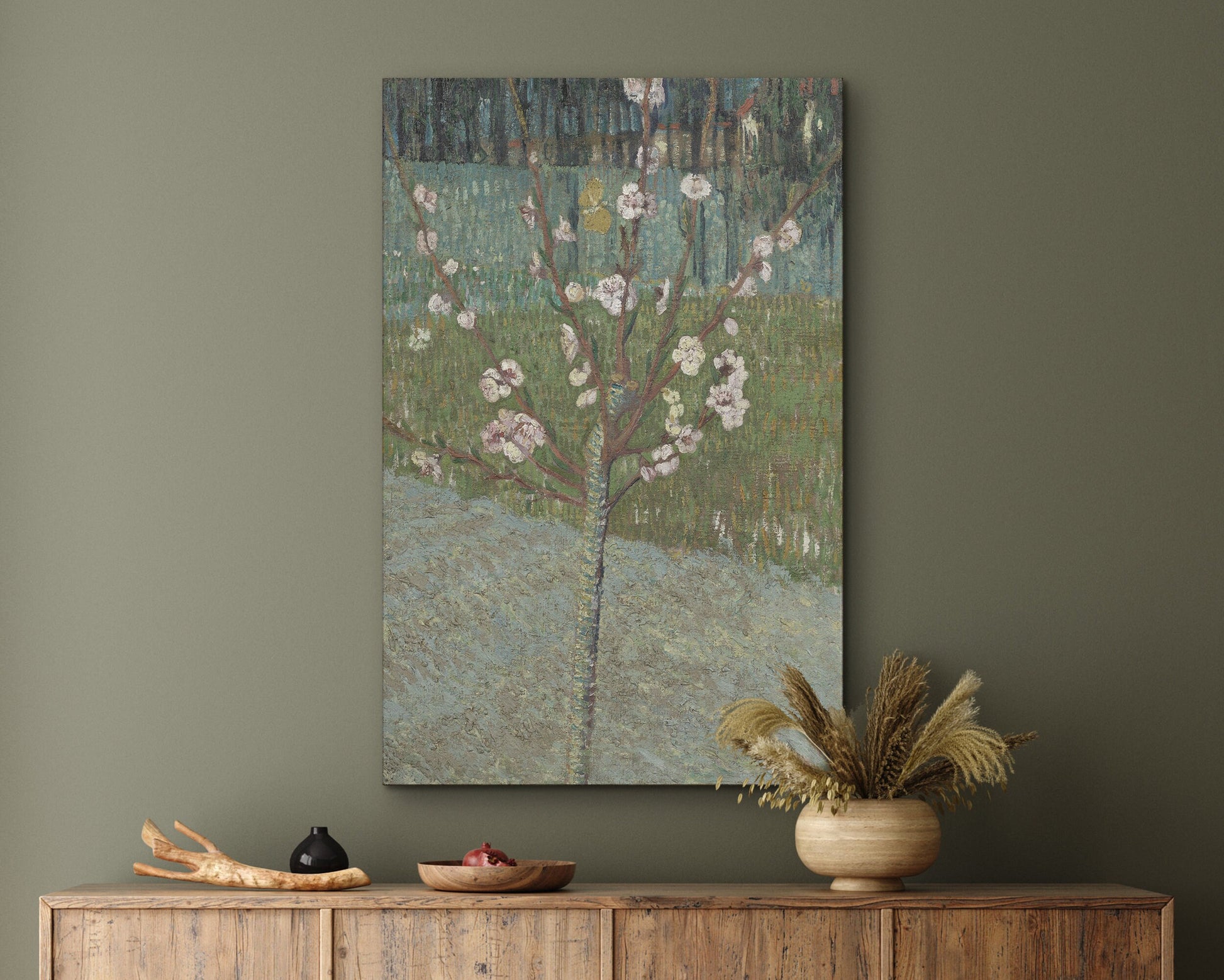 EasySuger Van Gogh Framed Canvas Print | Almond Tree In Blossom