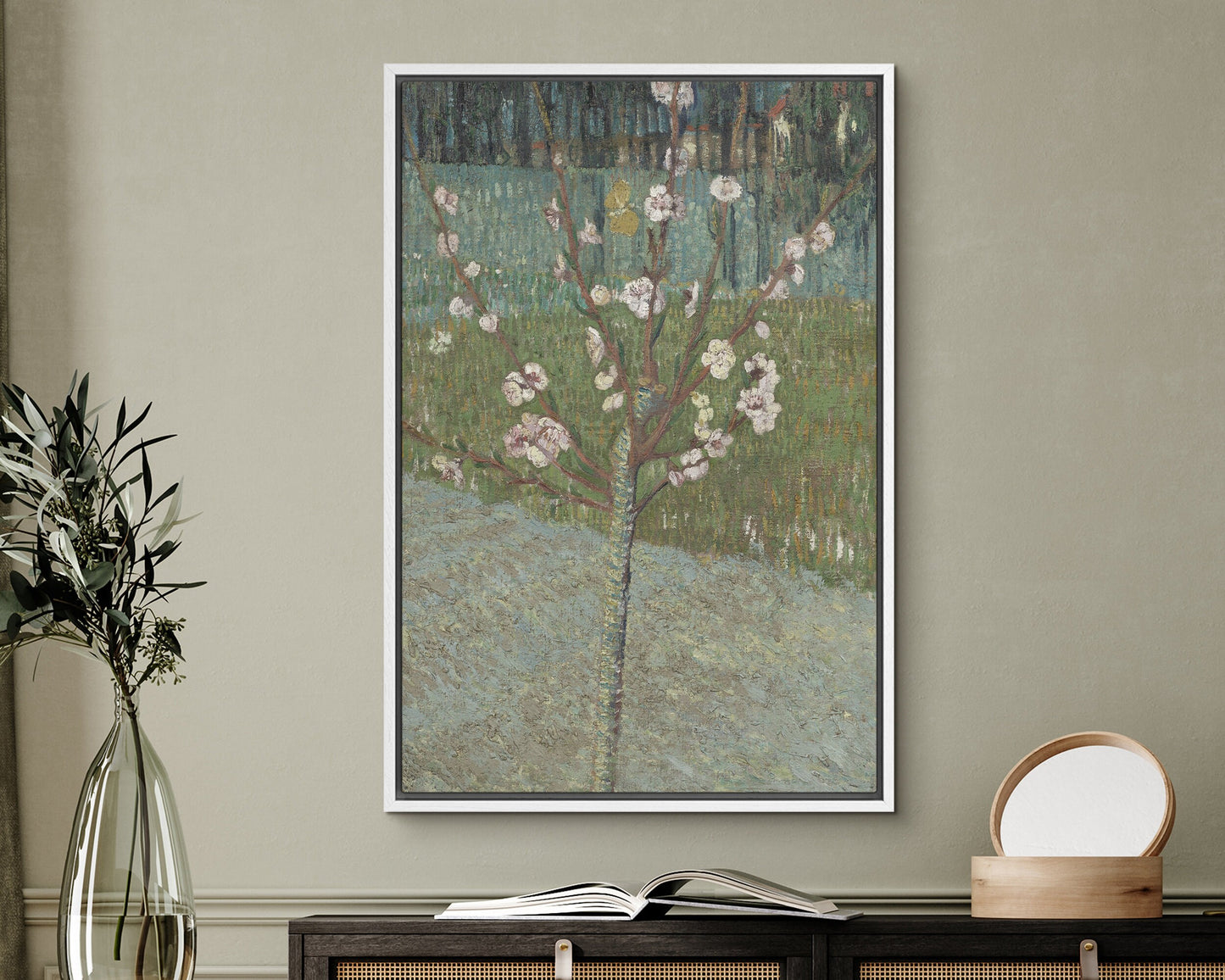 EasySuger Van Gogh Framed Canvas Print | Almond Tree In Blossom