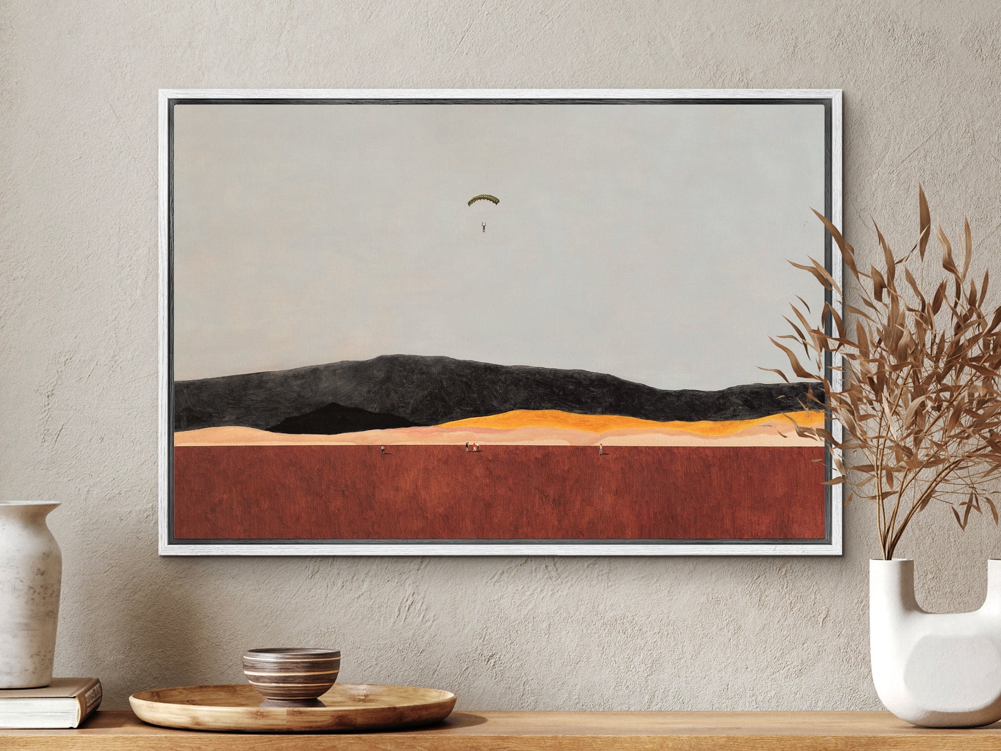 EasySuger Minimalist Landscape Wall art | Framed Canvas Print Art with hanging kit