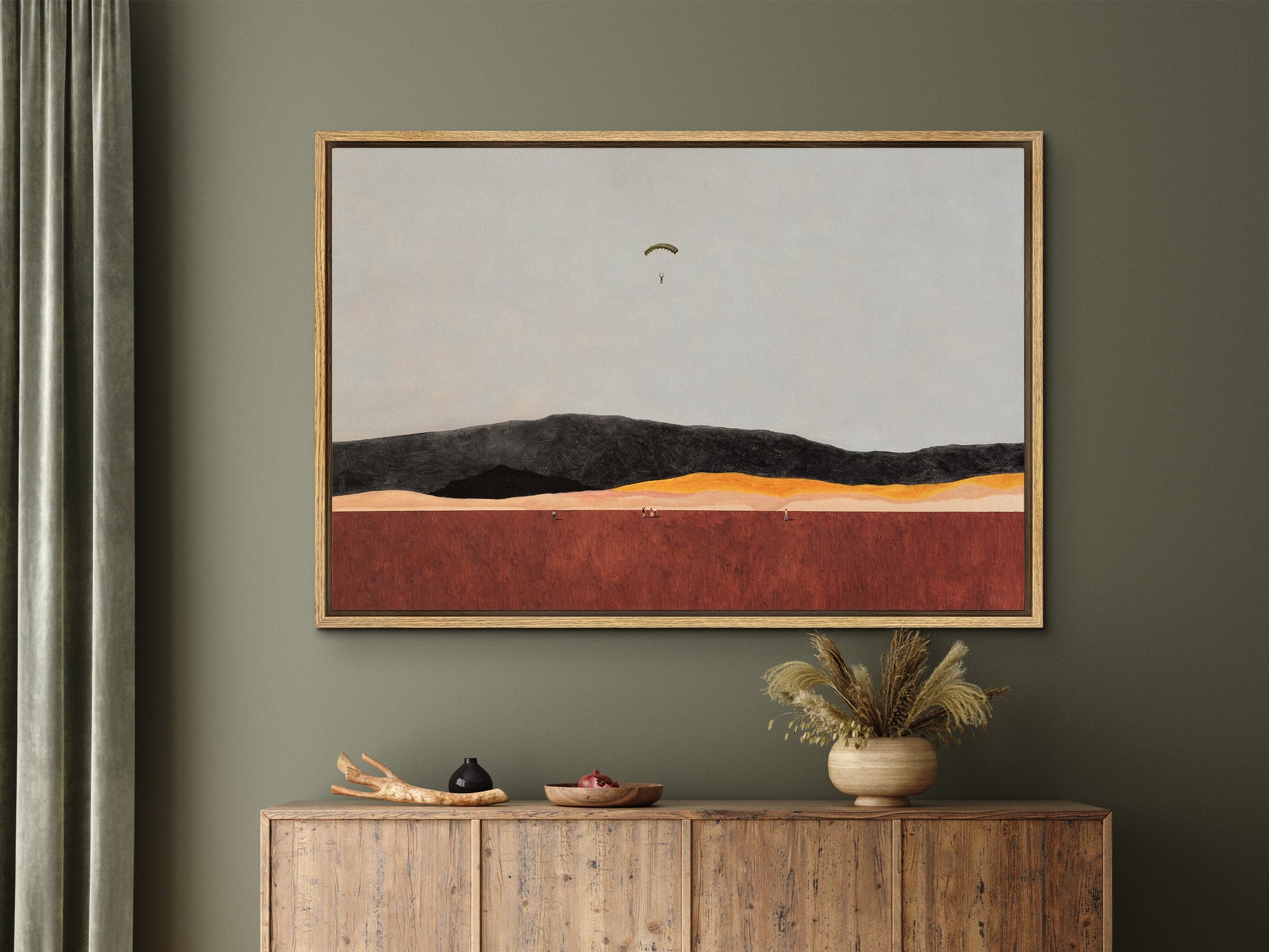 EasySuger Minimalist Landscape Wall art | Framed Canvas Print Art with hanging kit