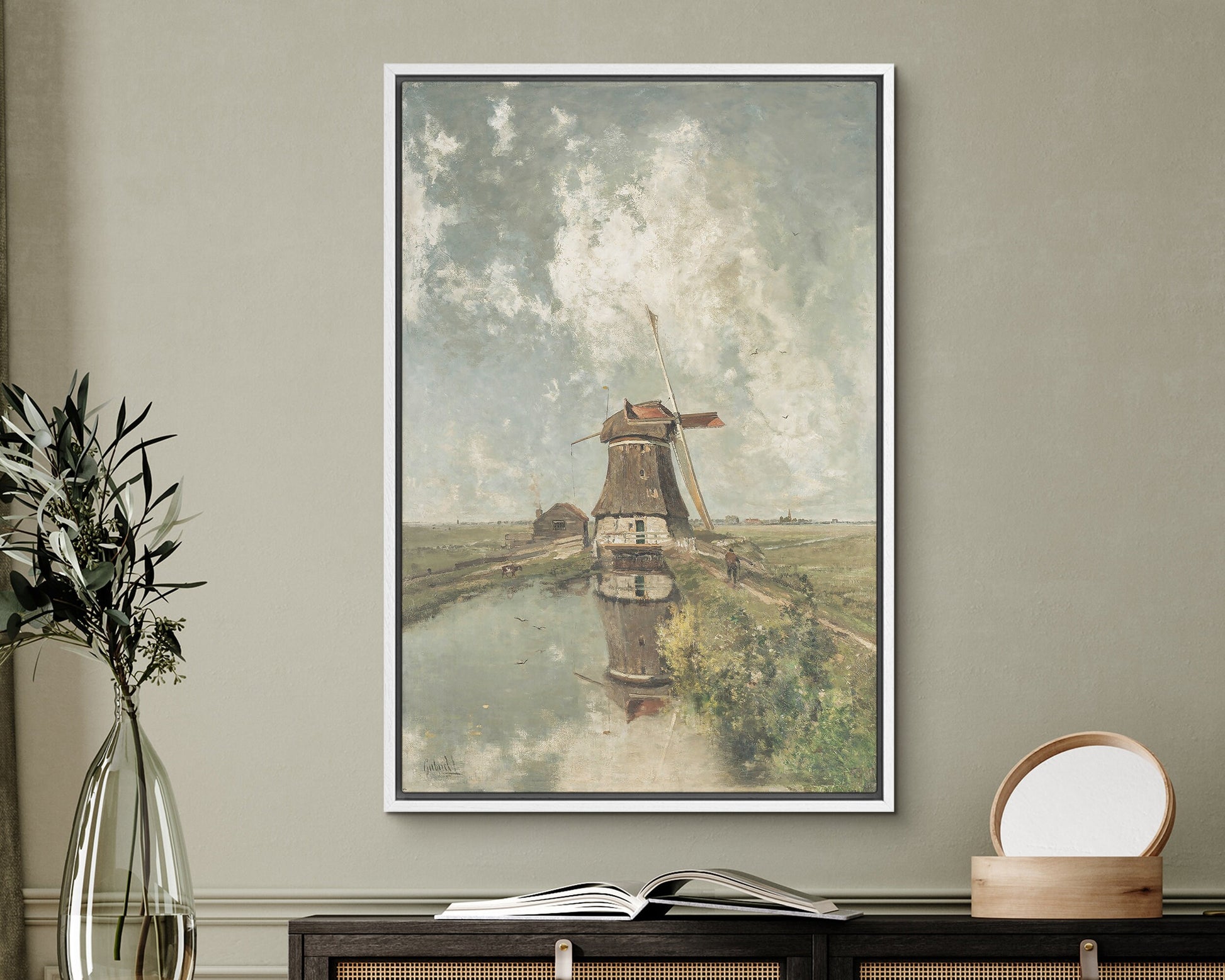 EasySuger Rustic Landscape Wall art | Print on Framed Canvas | Framed Art with hanging kit