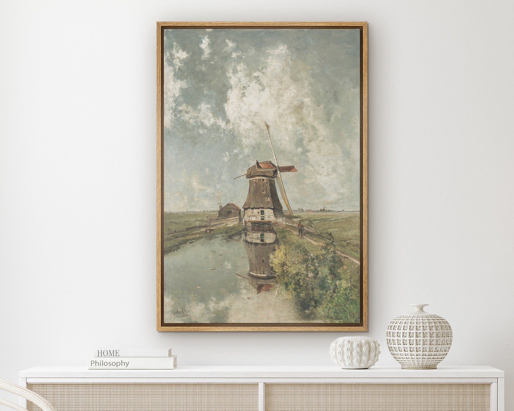 EasySuger Rustic Landscape Wall art | Print on Framed Canvas | Framed Art with hanging kit