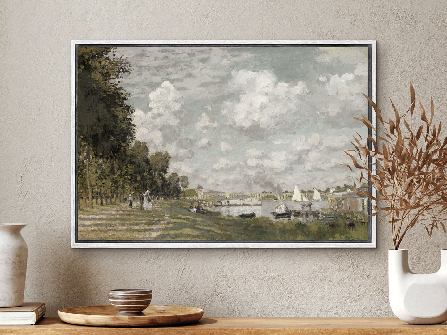 EasySuger Vintage Landscape Print on Framed Canvas Wall Art with hanging kit VT109