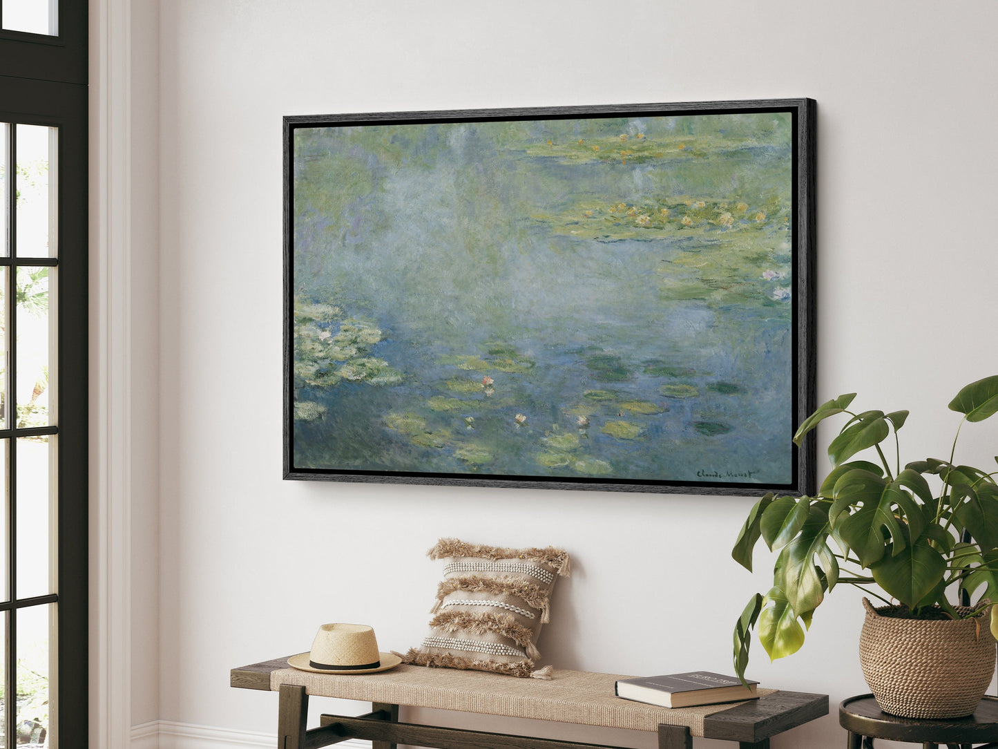 EasySuger Claude Monet Framed Canvas Print | Water Lilies, 1840-1926