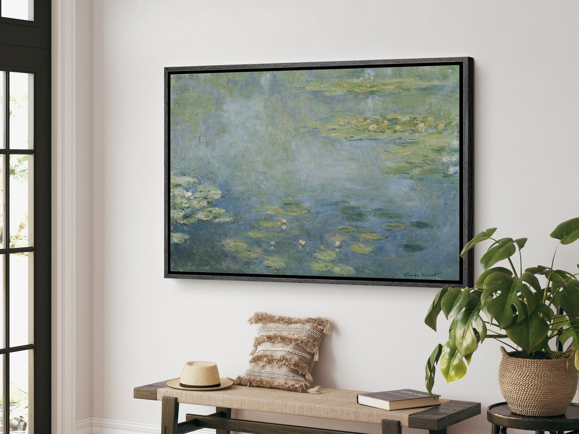 EasySuger Claude Monet Framed Canvas Print | Water Lilies, 1840-1926