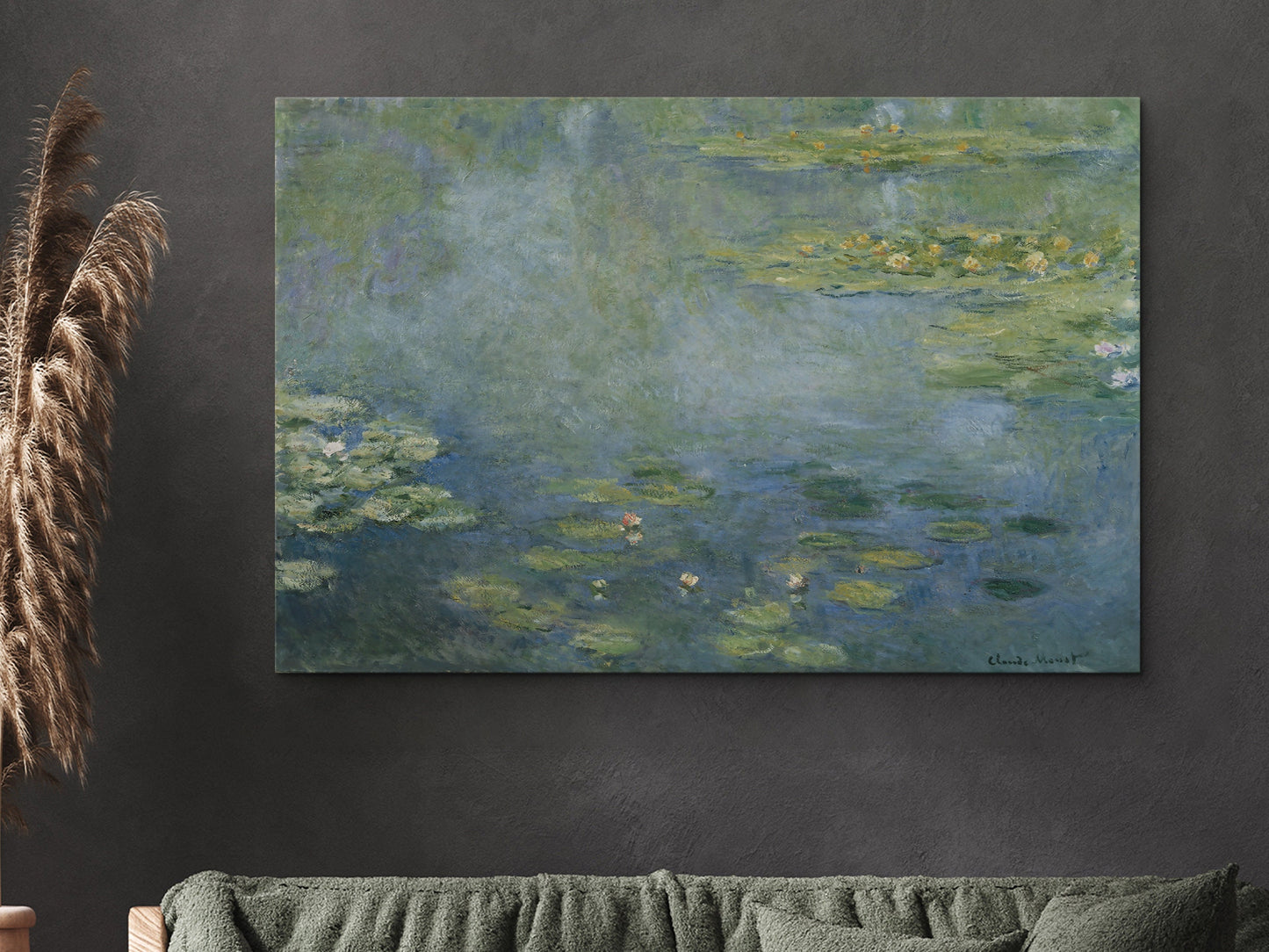 EasySuger Claude Monet Framed Canvas Print | Water Lilies, 1840-1926