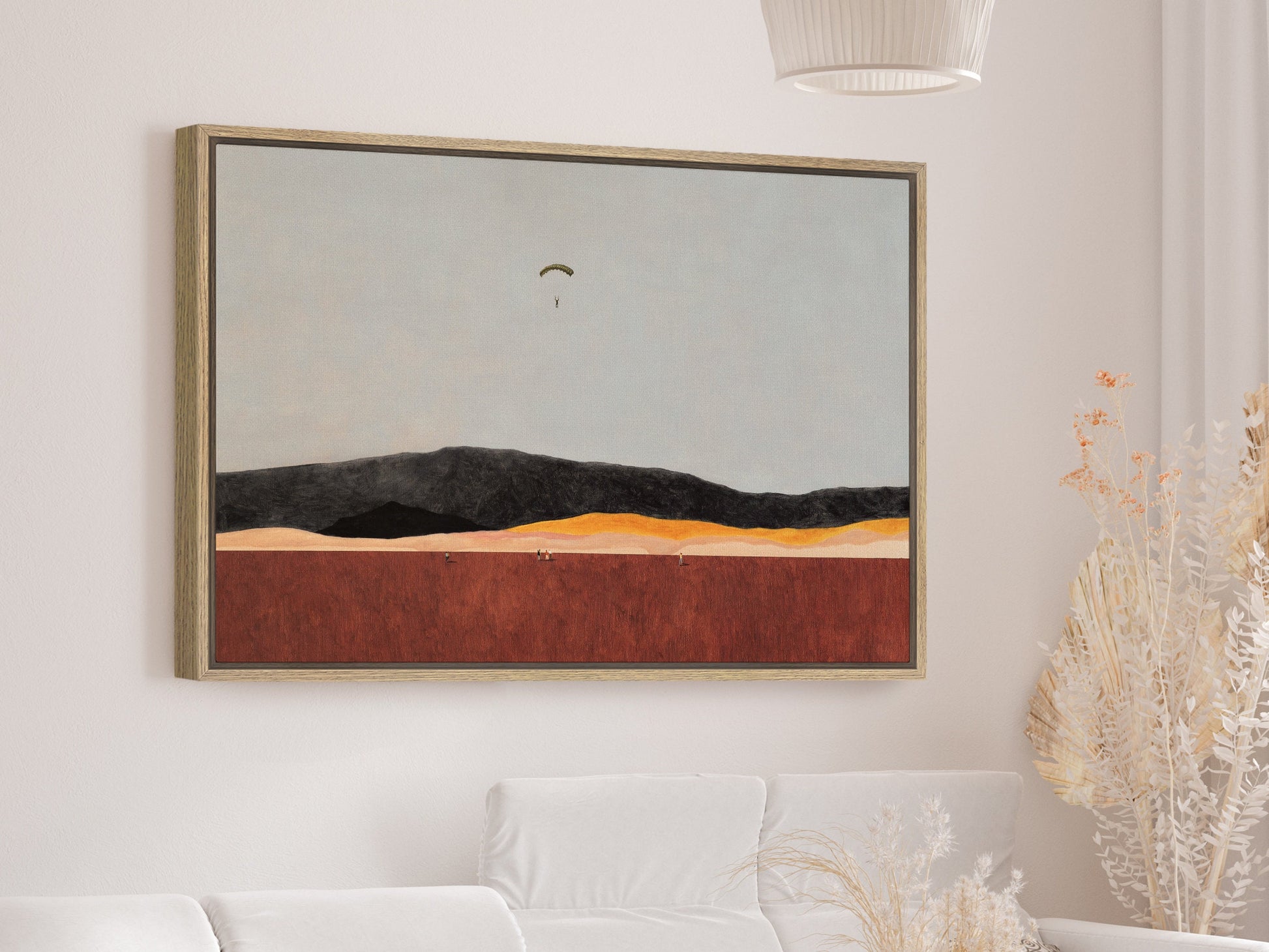 EasySuger Minimalist Landscape Wall art | Framed Canvas Print Art with hanging kit