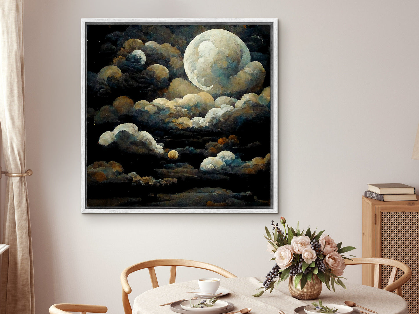 SouthandArt Cloudy Wall Art | Framed Canvas print