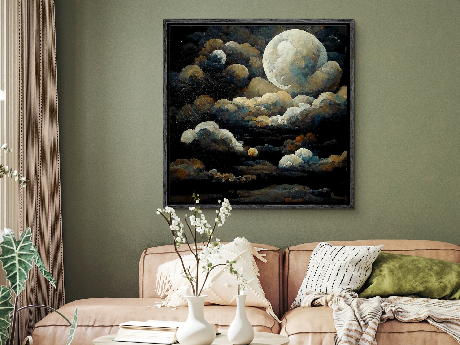 SouthandArt Cloudy Wall Art | Framed Canvas print