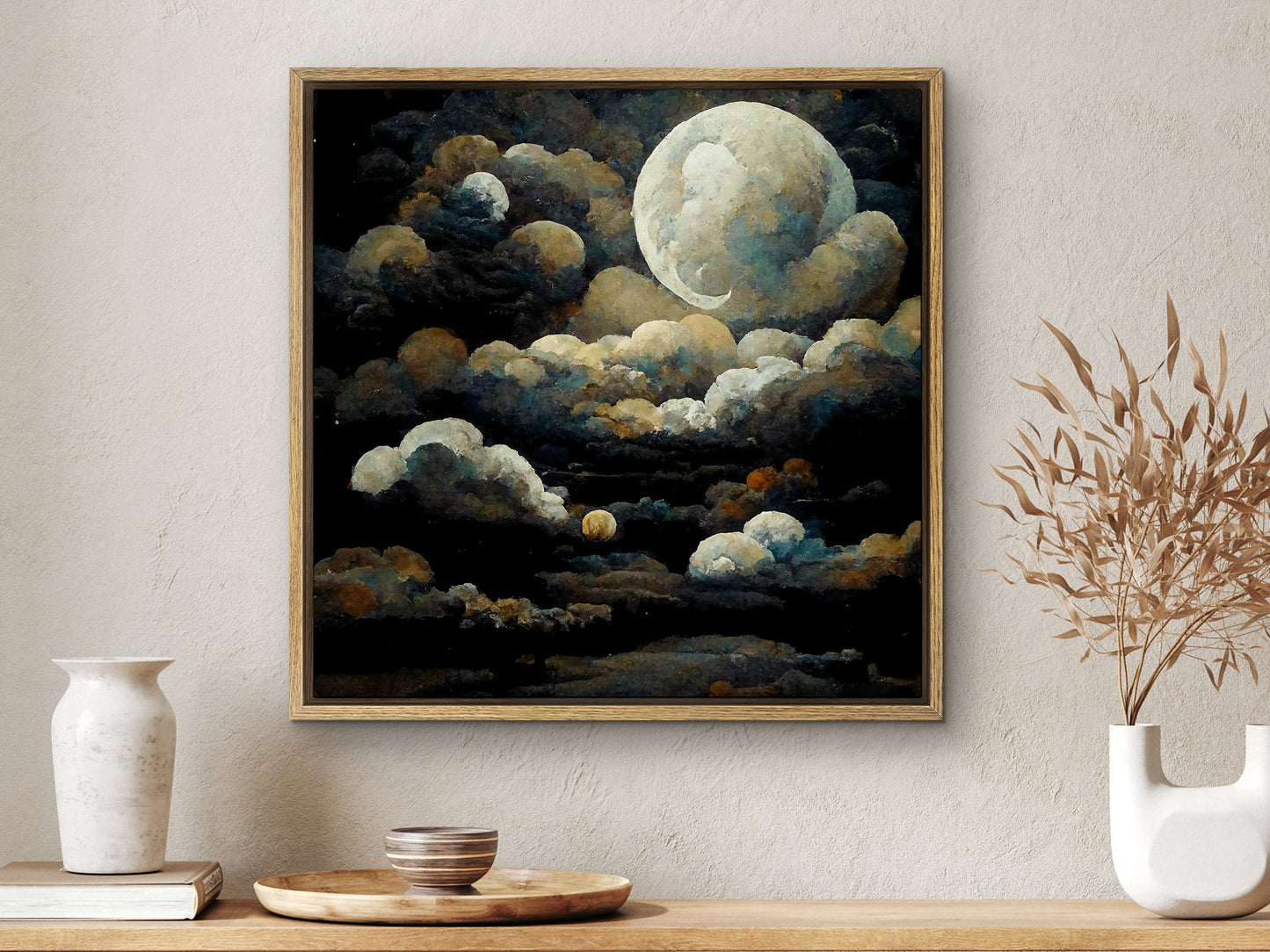 SouthandArt Cloudy Wall Art | Framed Canvas print