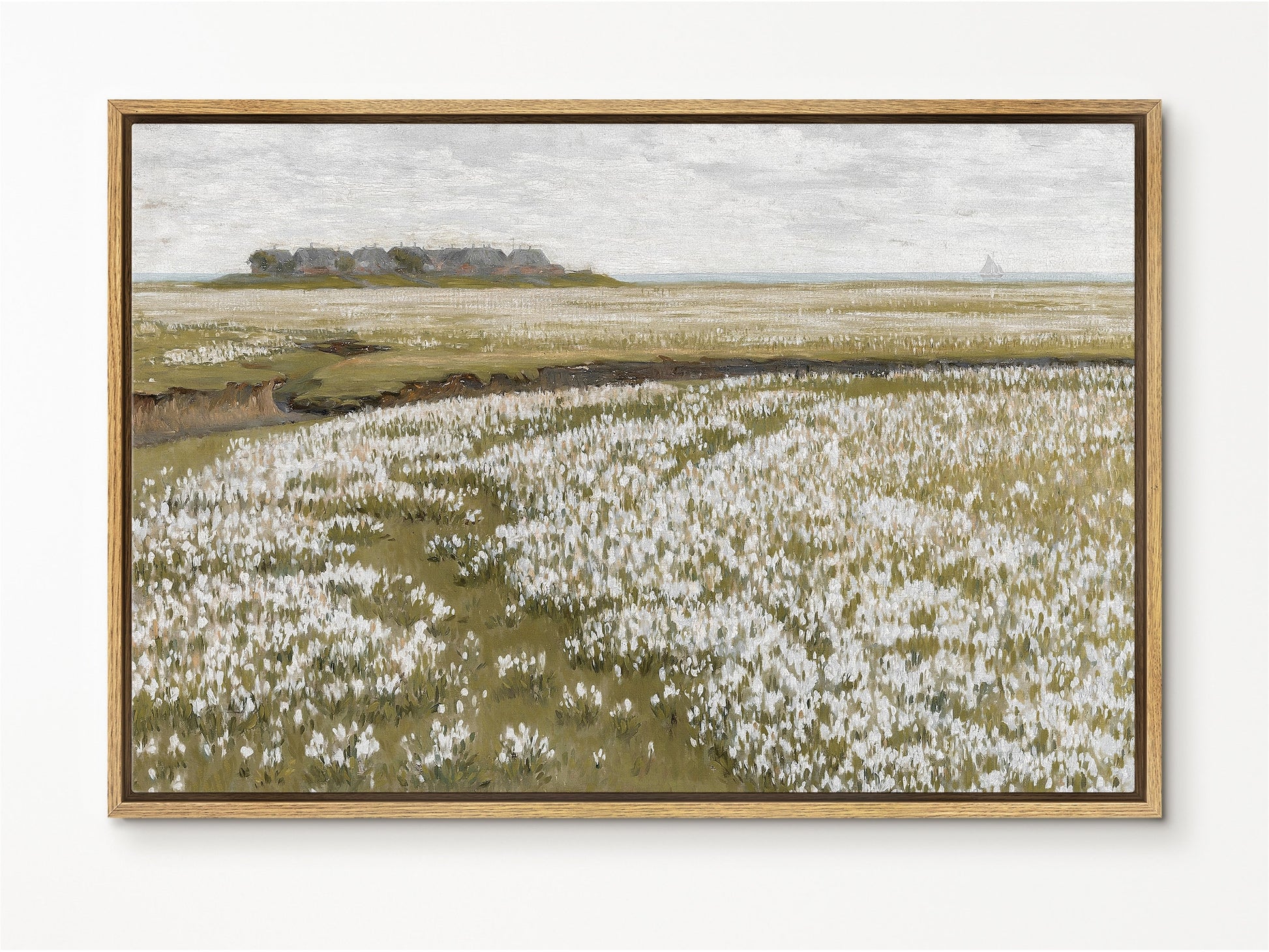 EasySuger Spring Meadow Wall Art Print on Framed Canvas with hanging kit